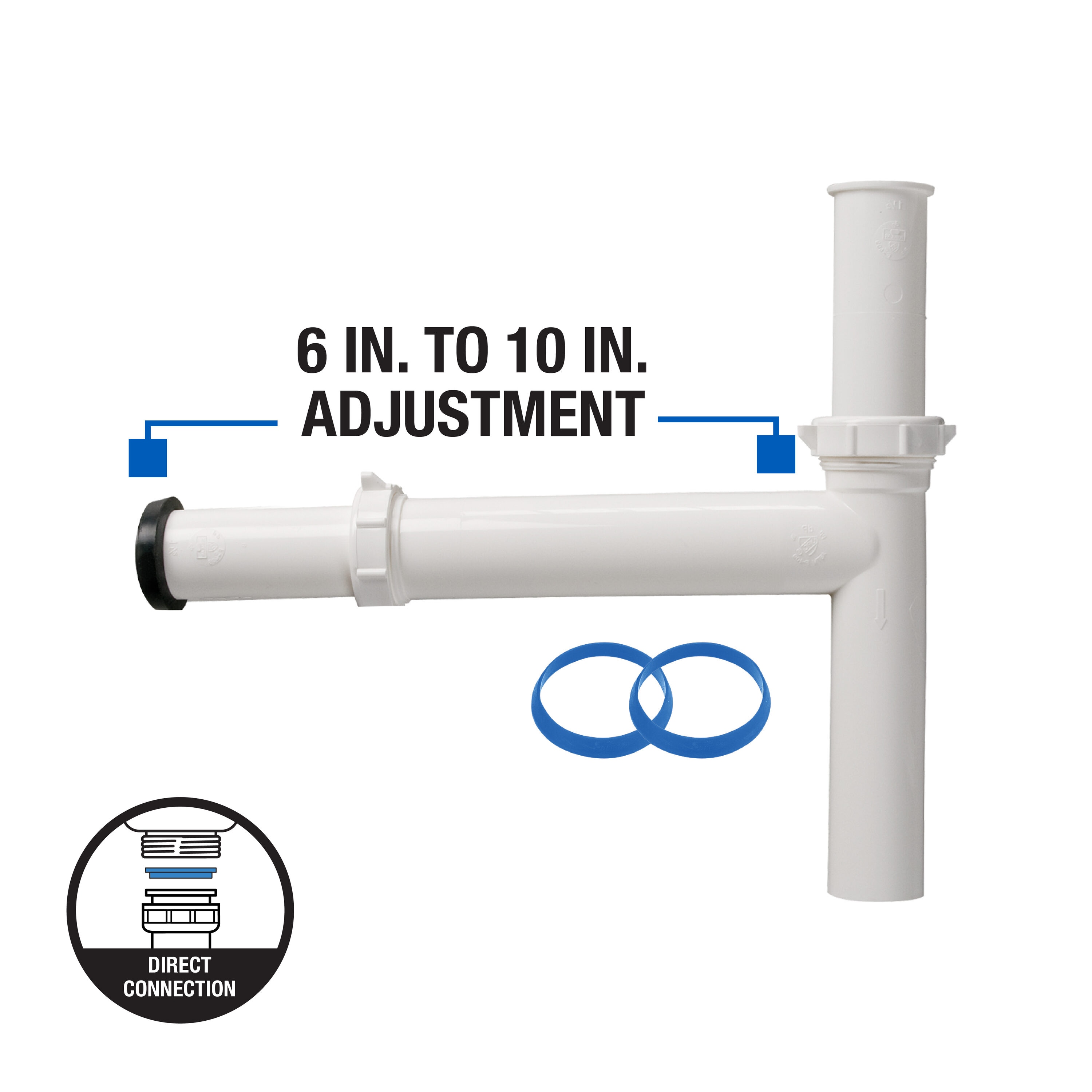 Dearborn 1000000650 1-1/2-in Plastic Telescoping disposal kit