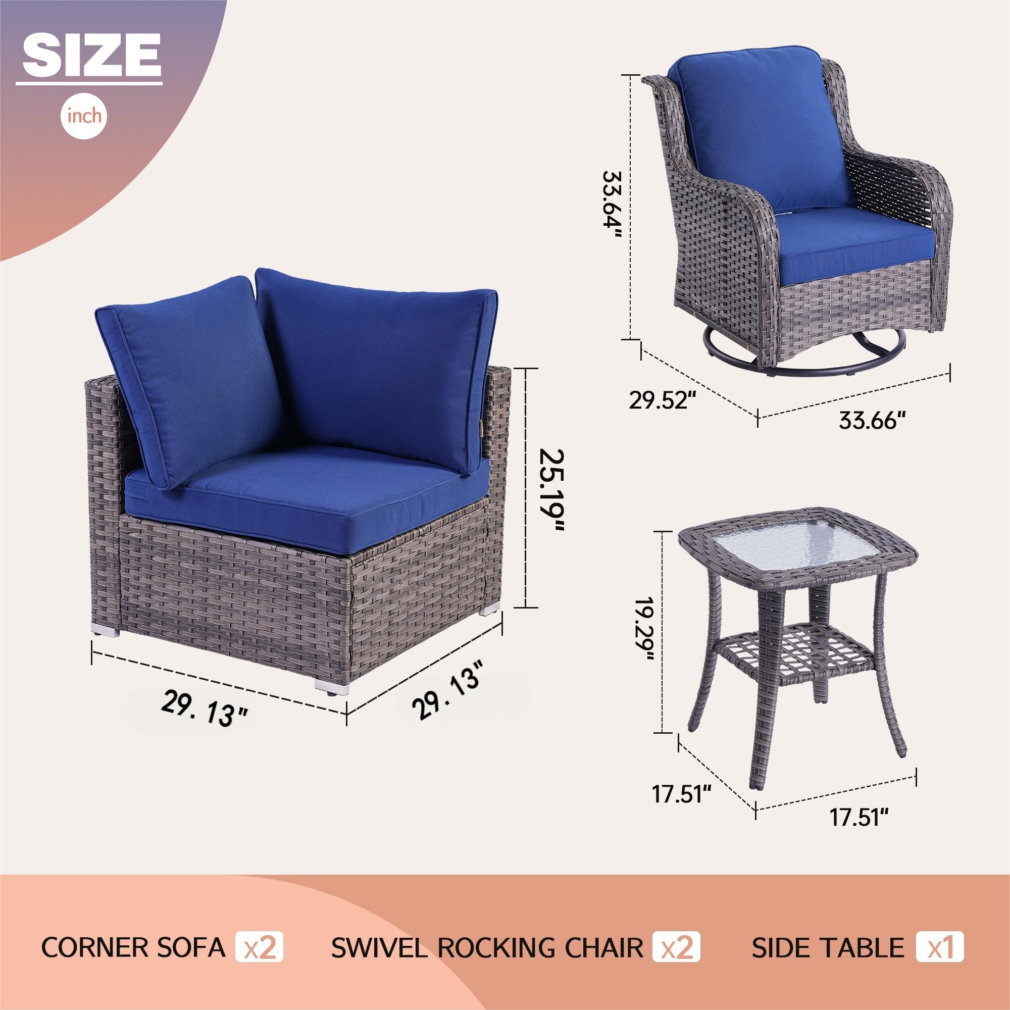 Ovios HP705Y Patio-Conversation-Sets - View #7
