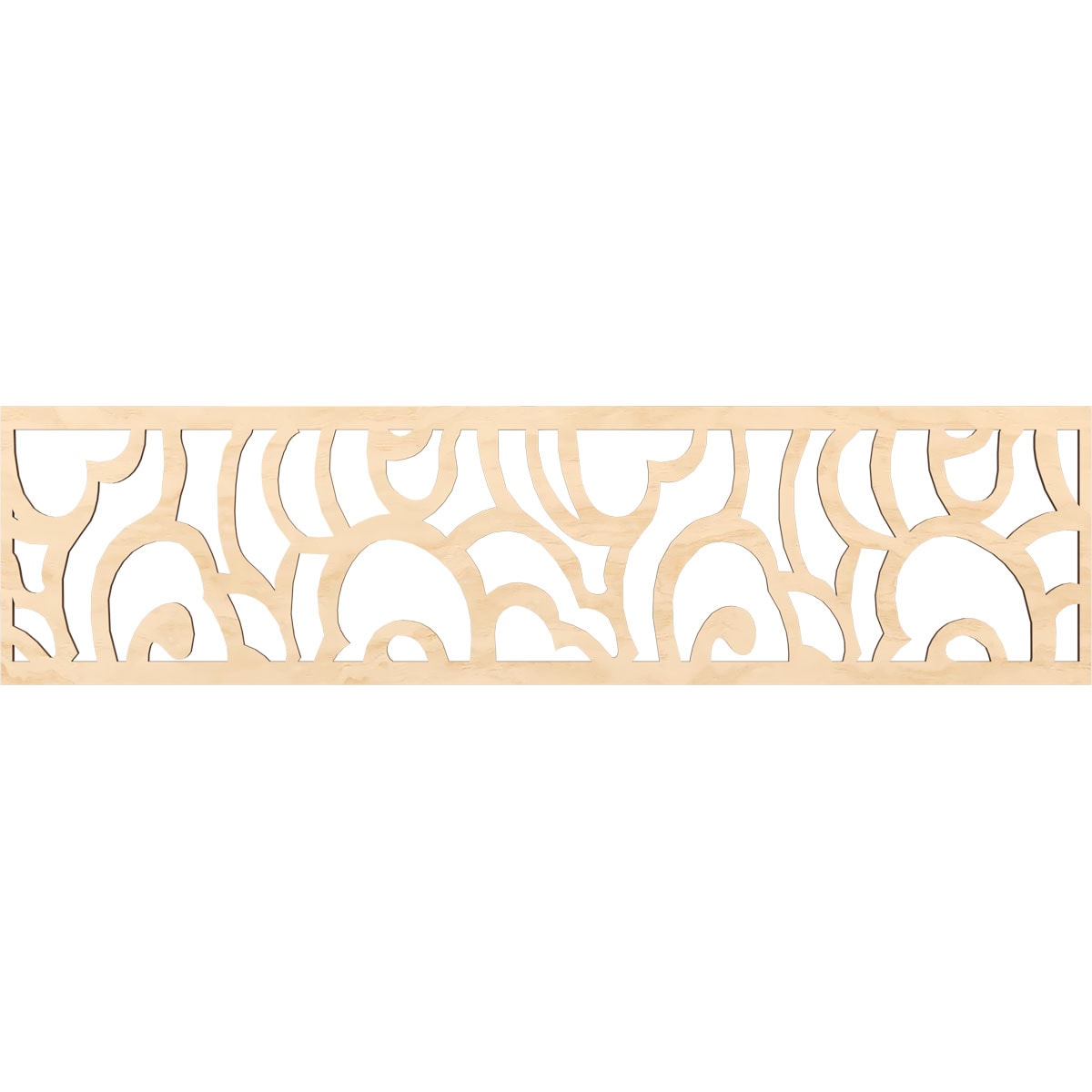 Ekena Millwork MLDB12X47SPFBI Springfield Fretwork Flat Trim 12-in x 3.92-ft Birch Brown Unfinished 2156205 Pierced Wall Panel Moulding