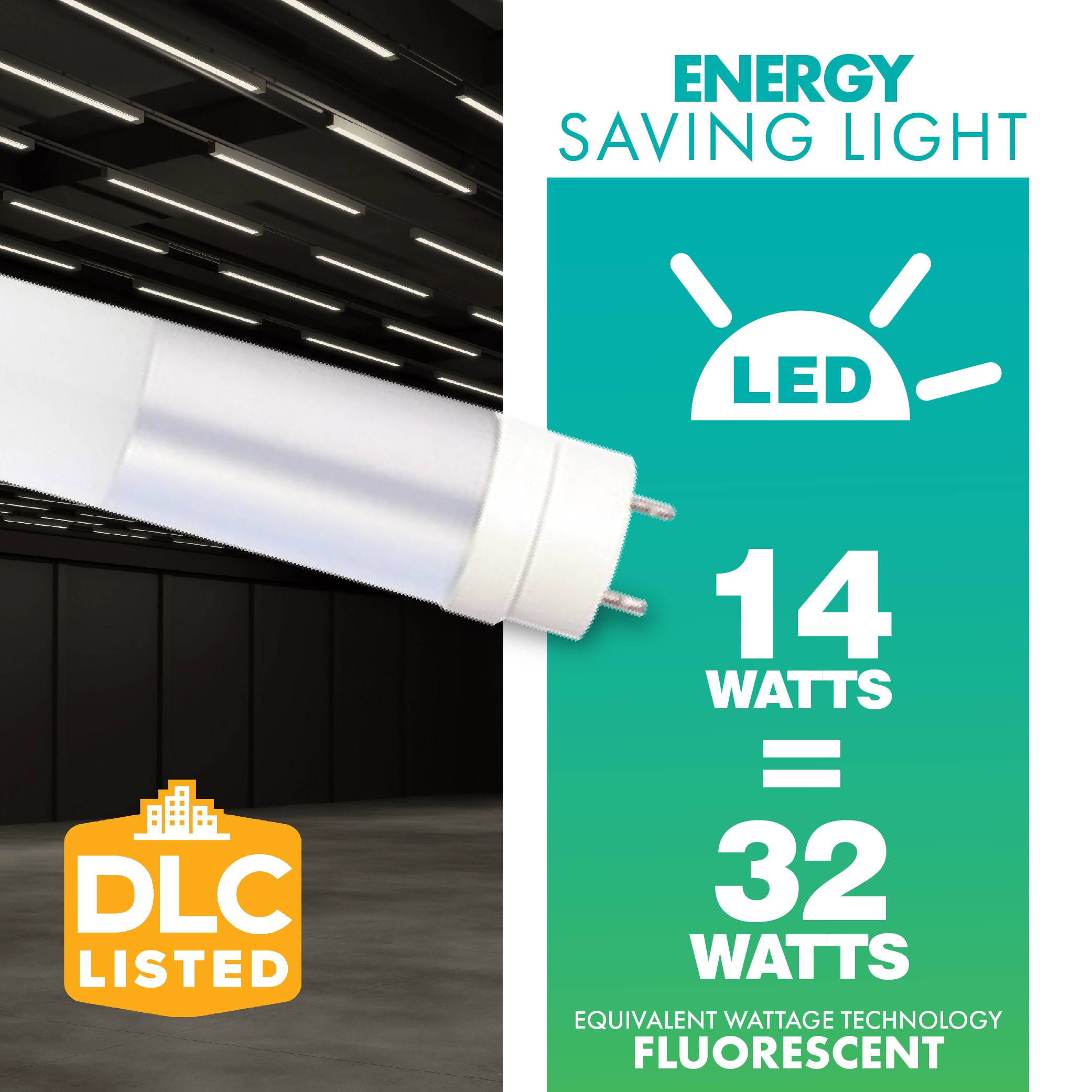 Simply Conserve L14T8G40AB-10PK-L Led-Tube-Light-Bulbs - View #5