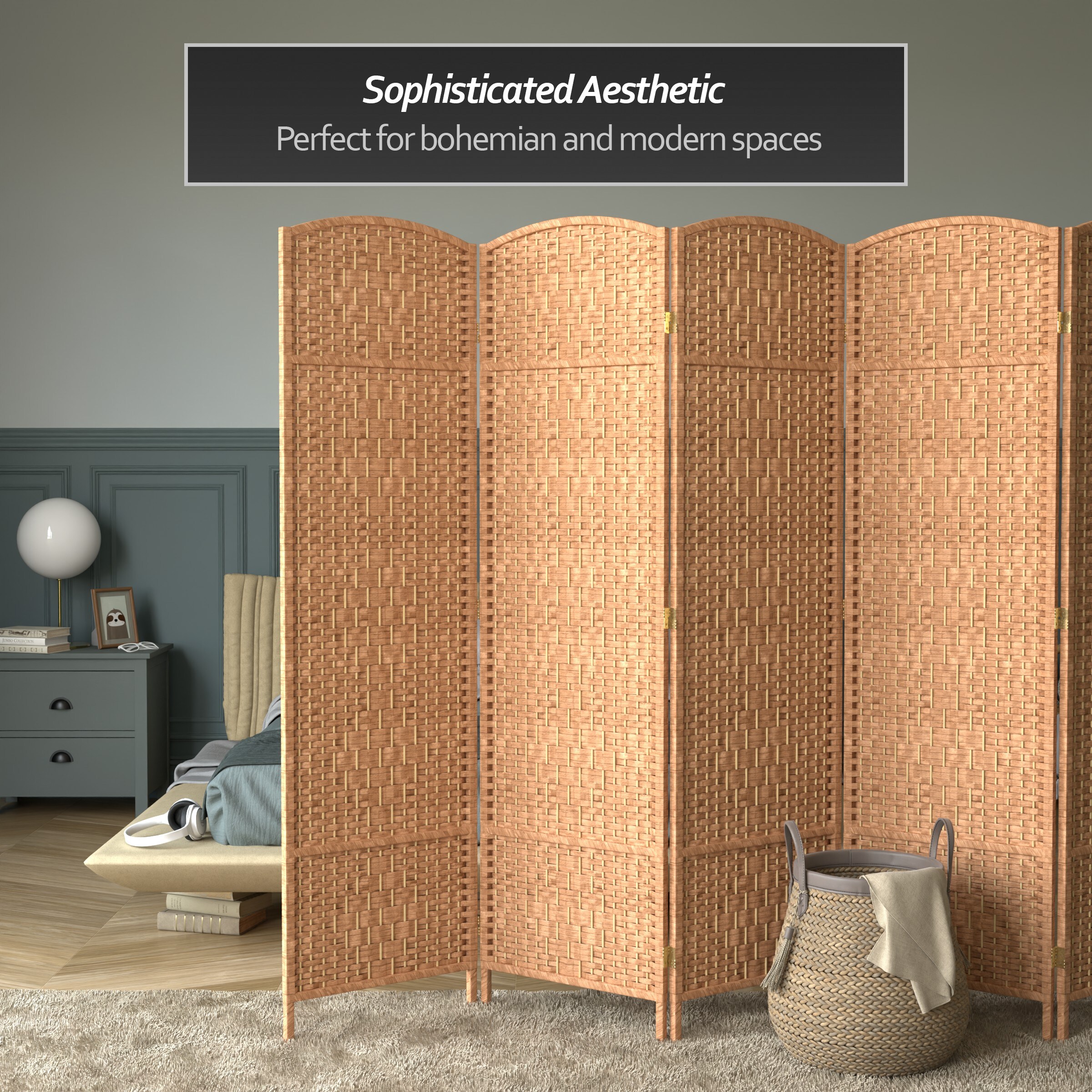 Red Lantern FB-OPDMND-5P-NAT Indoor-Privacy-Screens - View #6