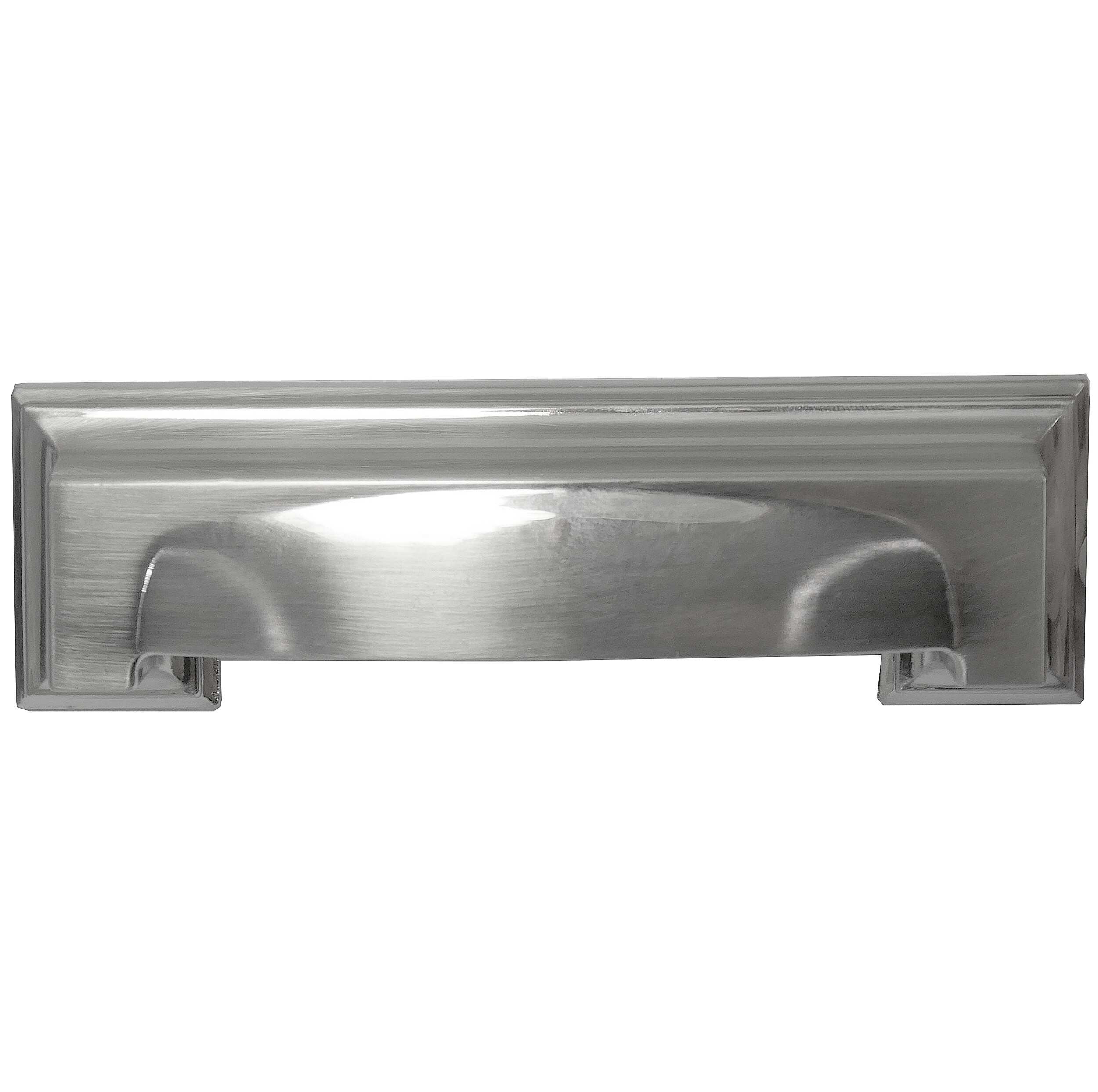 MNG Hardware 17528 Park Avenue 3-in or 3-3/4-in , 76mm or 96mm Center to Center Satin Nickel Rectangular Cup