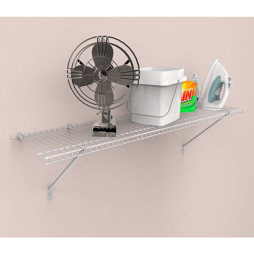 ClosetMaid 12in White Fixed Mount Wire Shelving Hardware Kit in the