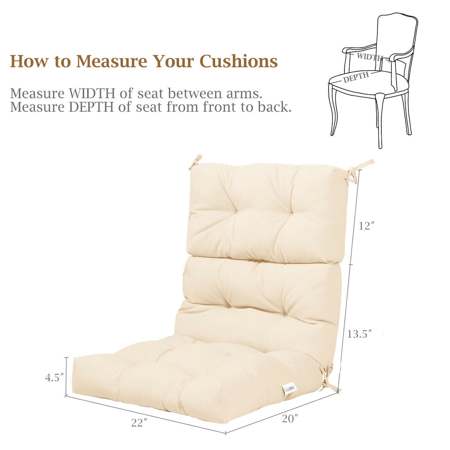 WELLFOR OUG67216BE Patio-Furniture-Cushions - View #12