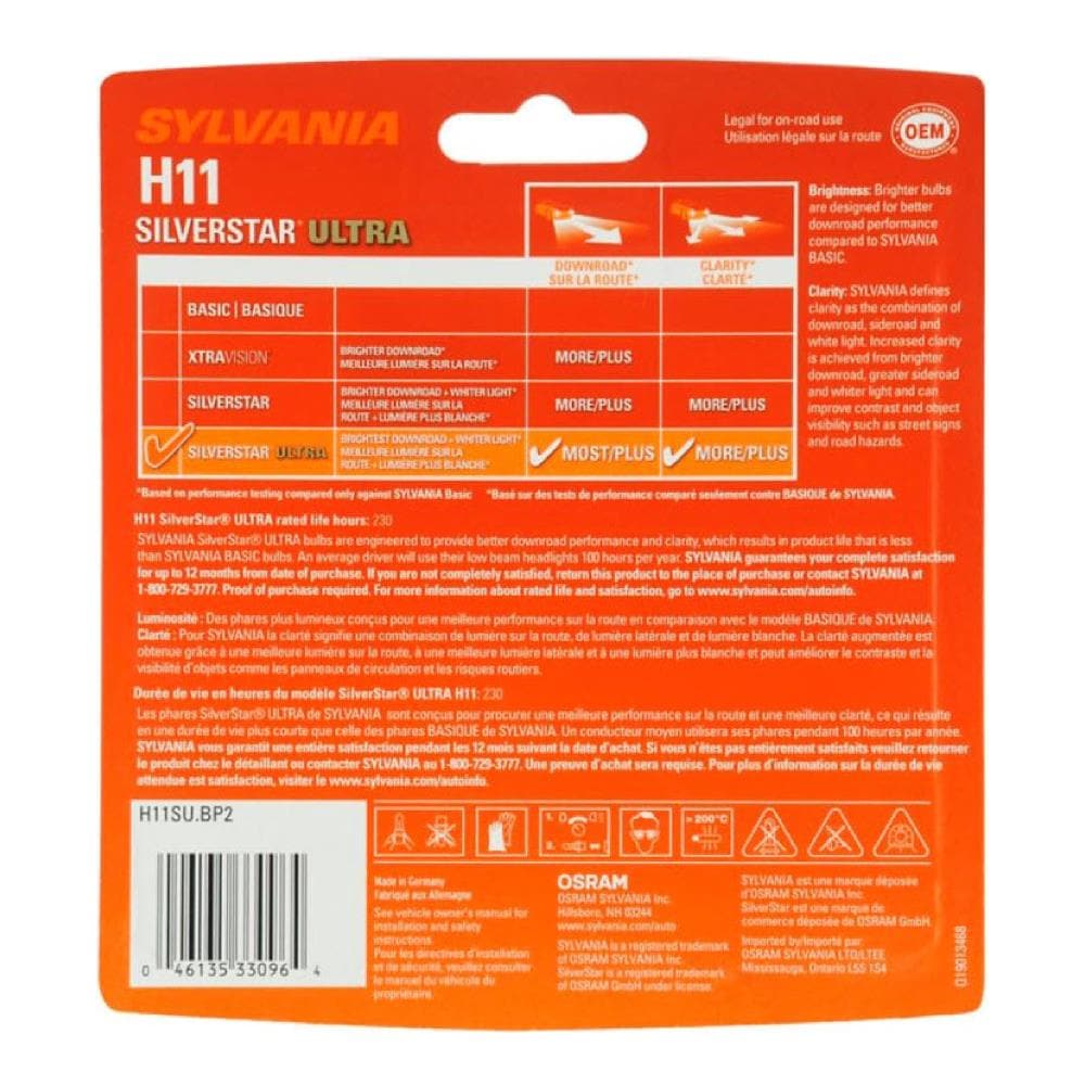 SYLVANIA H11 ULTRA Headlight-Bulbs - View #2
