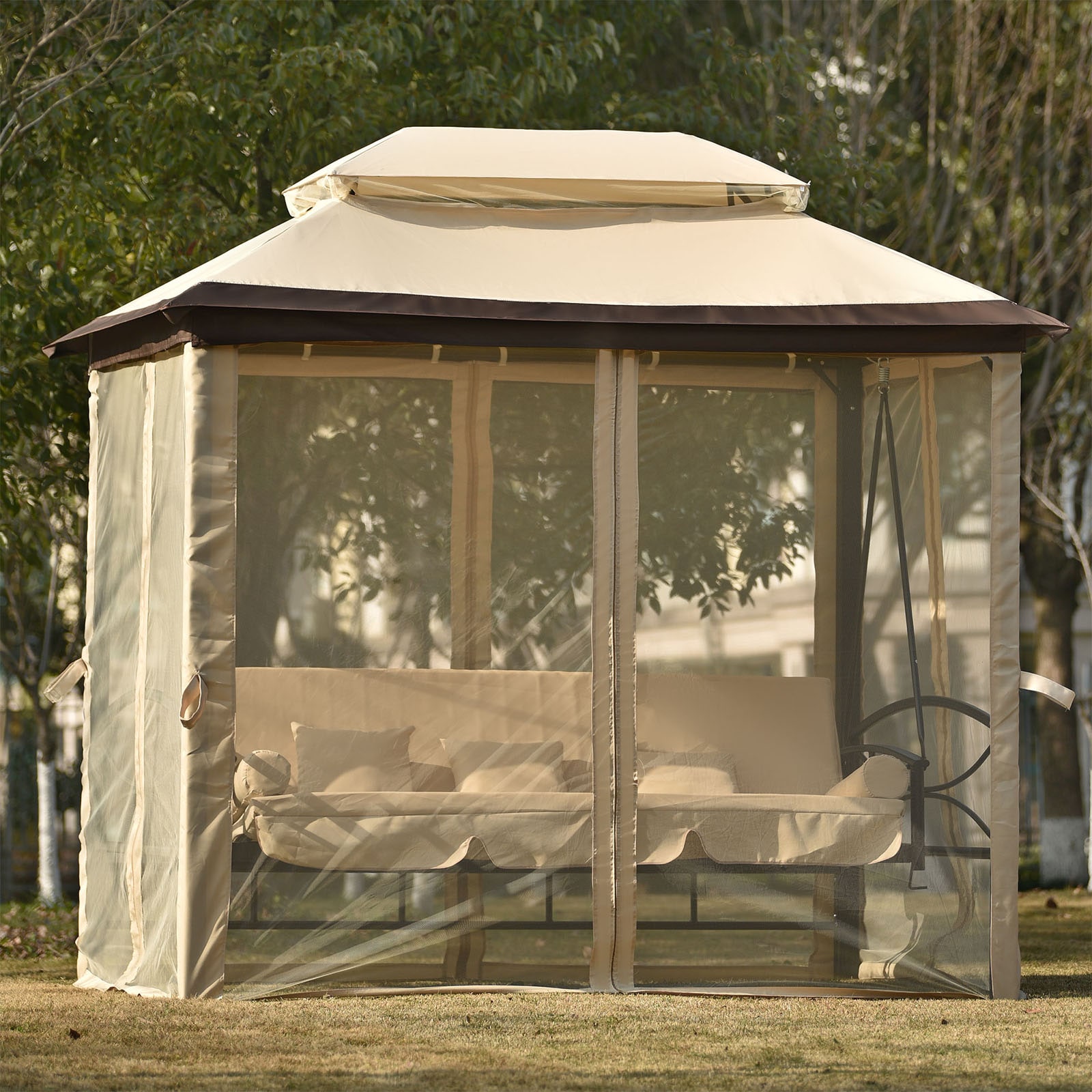 WELLFOR TRX-263AC Wood-Resin-Gazebos - View #3