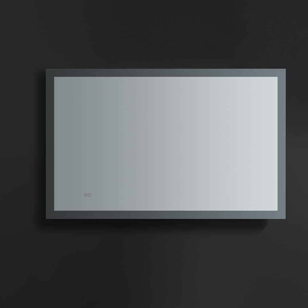 Sleek 48"x30" Frameless Rectangular Vanity Mirror with LED & Fog-Free Technology