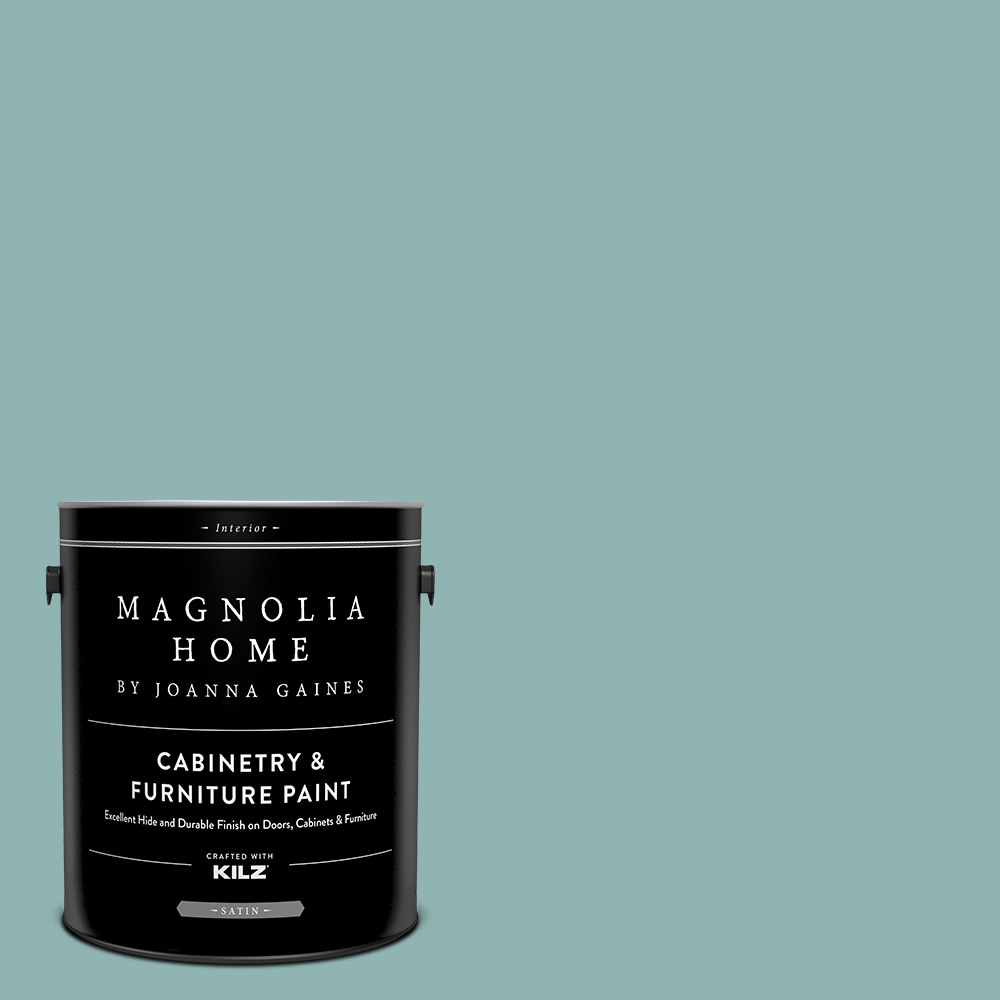 Magnolia Home MAG111-4141123  by Joanna Gaines Satin Morning Calm MAG111 Tintable Cabinet Furniture Paint Enamel ( 1-gallon )