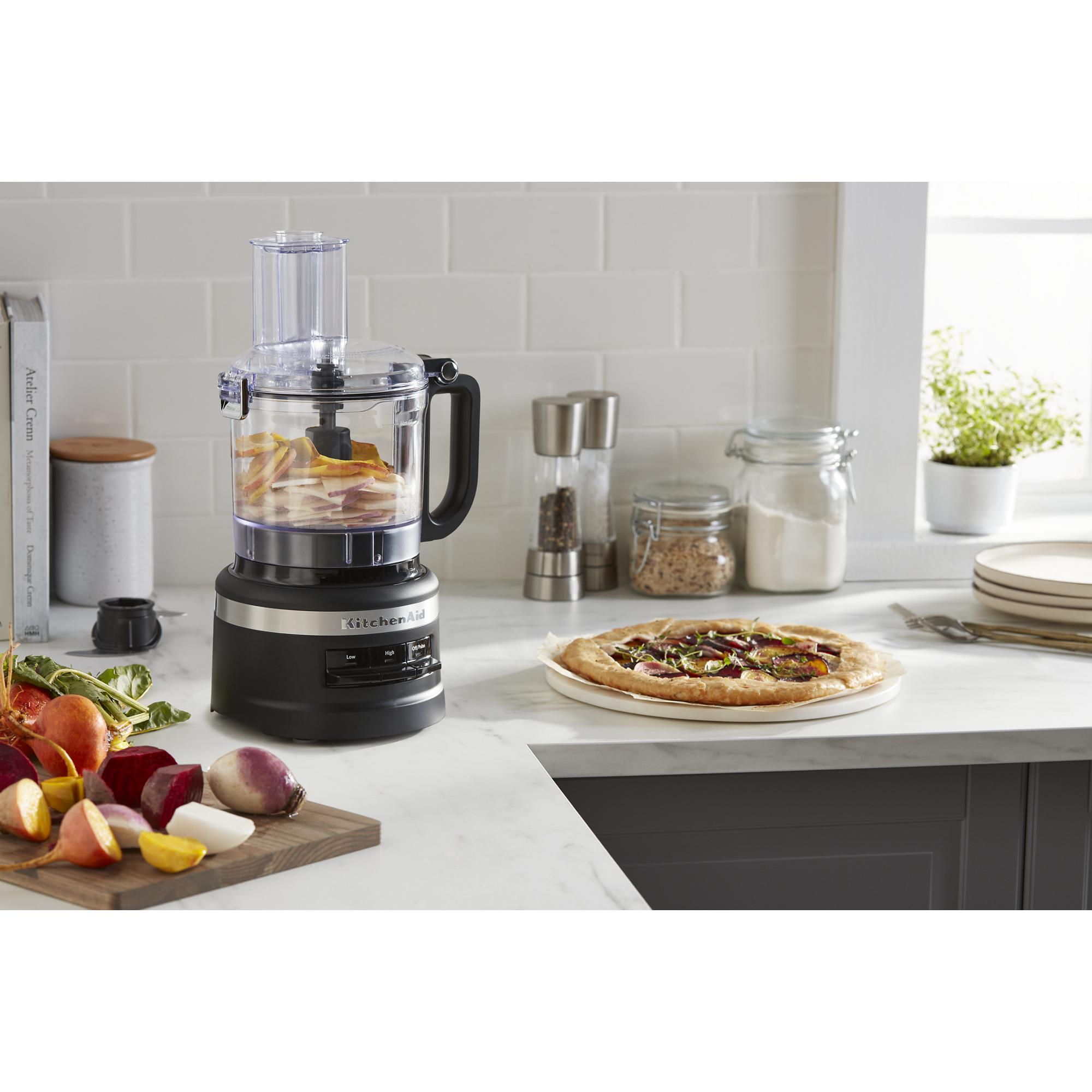 KitchenAid 9 Cups 500-Watt Black Matte Food Processor in the Food
