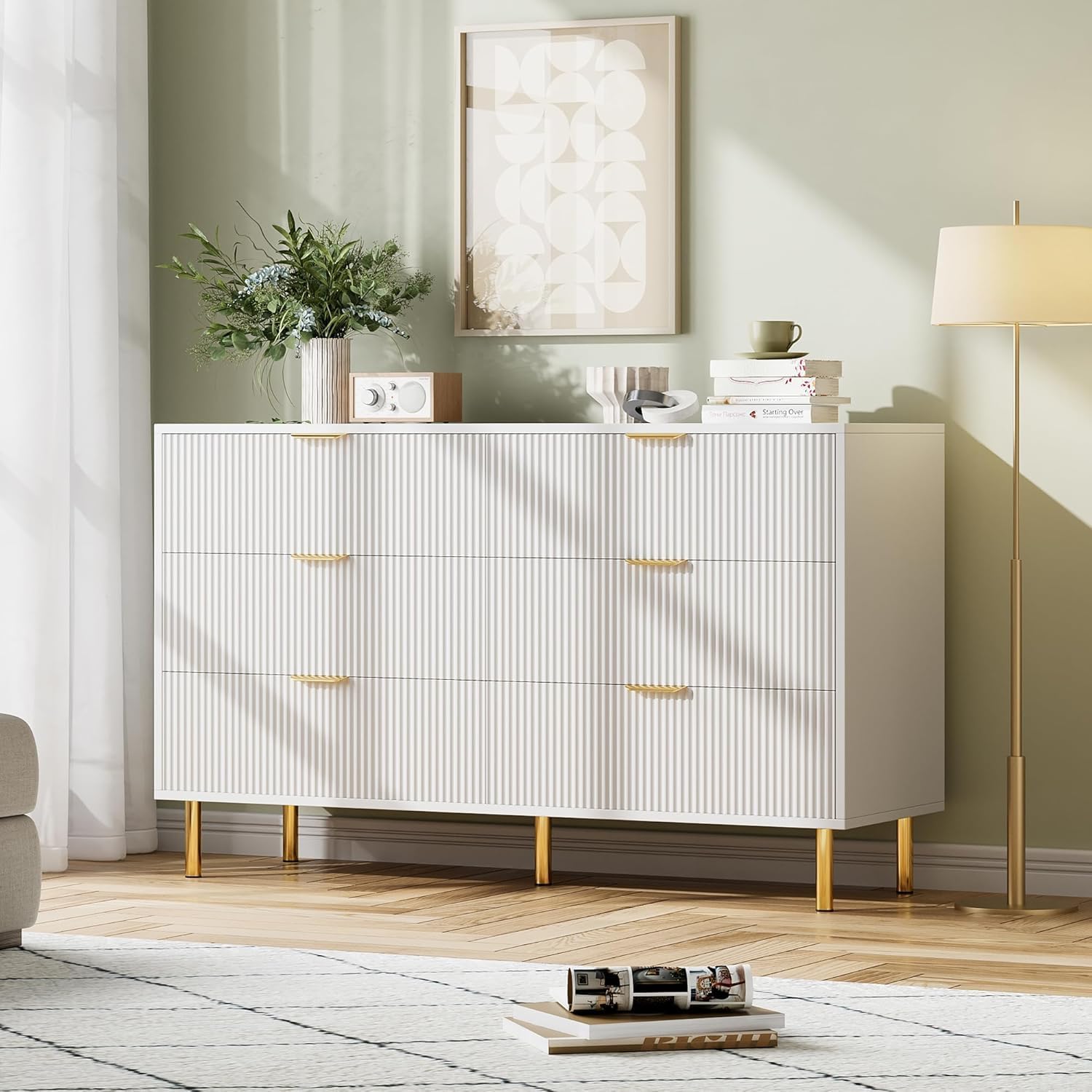 green emerald velvet dress Amazon.com: Karl home White 4 Drawer Dresser for Bedroom, Modern Wood Dresser  Chest of Drawers, Bedroom Dressers Nightstand, Anti-Tipping Device, Rose  Gold Metal Handle, Living Room, Hallway, Office : Home & Kitchen main image 0