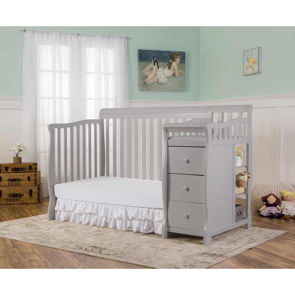 Dream On Me 4-in-1 Pebble Grey Convertible Crib in the Cribs department ...