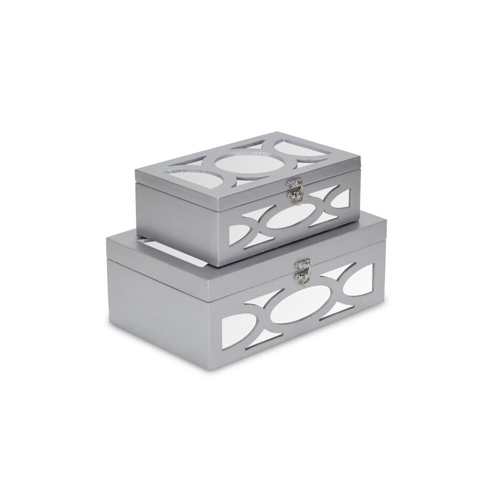 Cheung's 4668-2SV Silver Wood Decorative Box