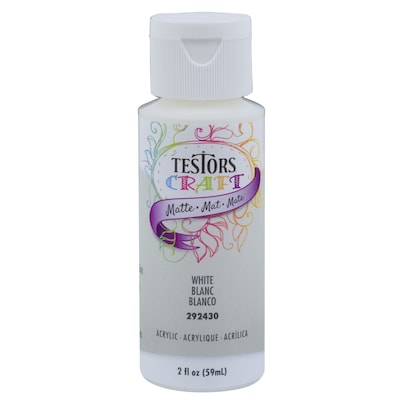 Testors Craft Matte White Acrylic Paint in the Craft Paint department at