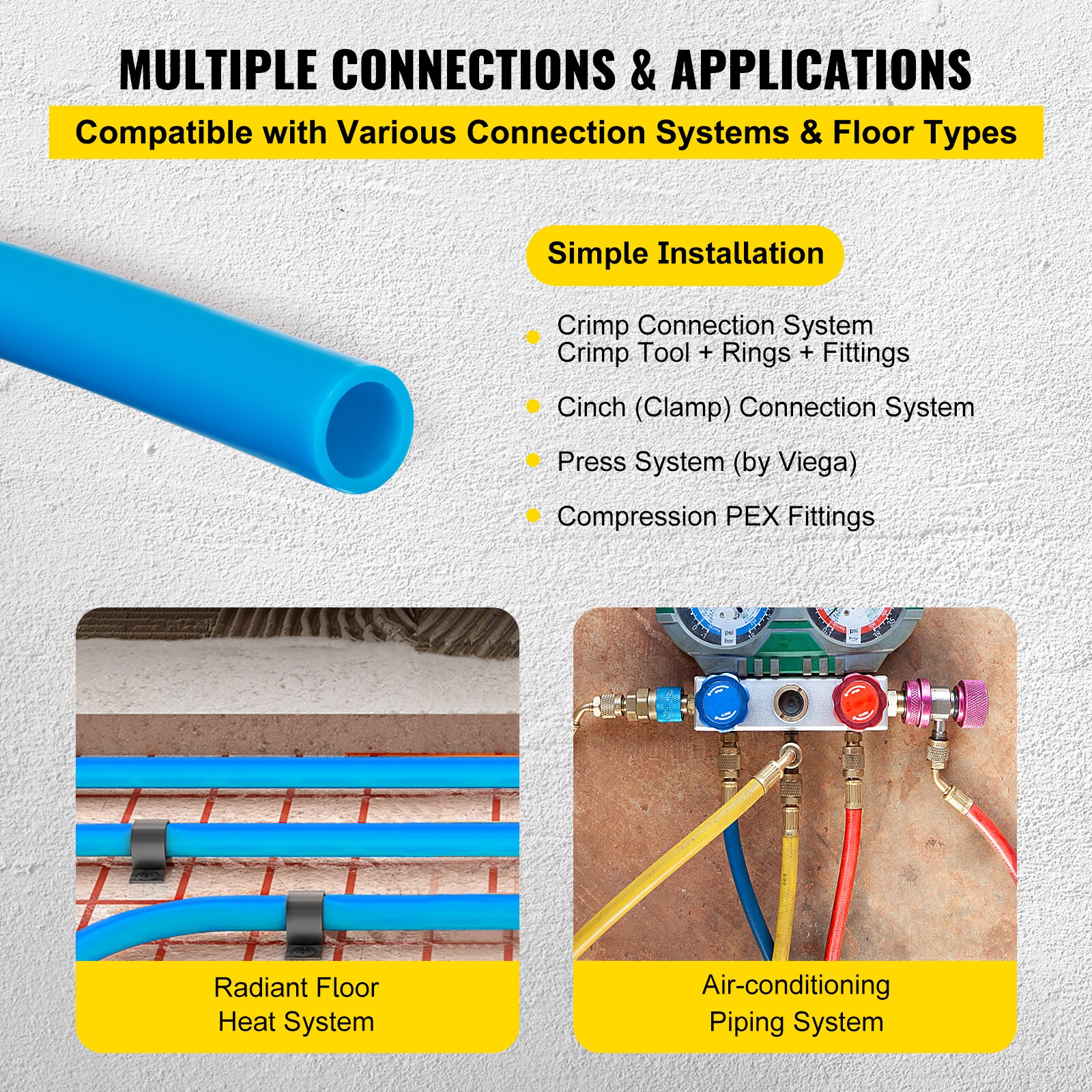 VEVOR PEXG1YC300YCLS001V0 Pex-Crimp-Fittings - View #8