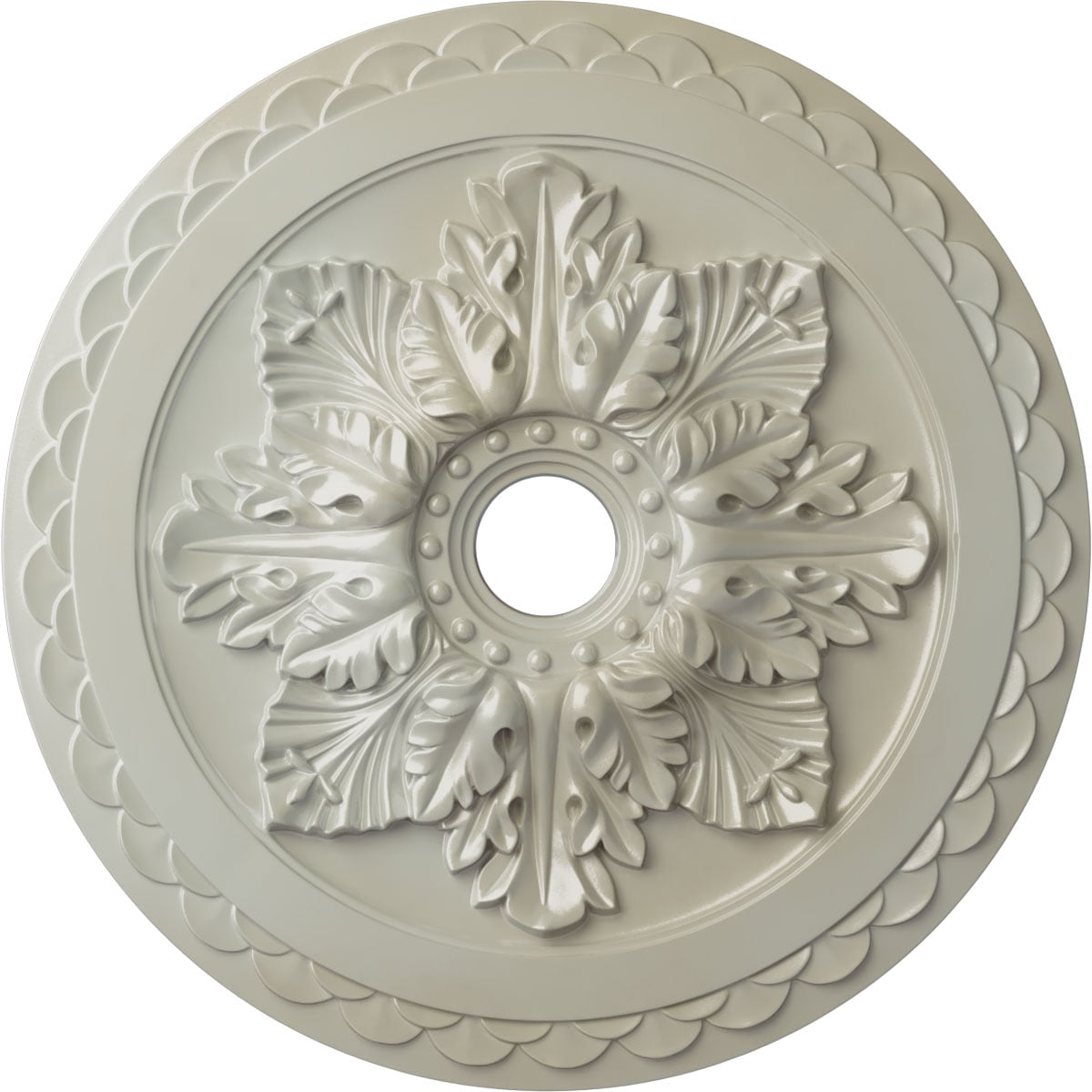 Ekena Millwork CM23BOFBS Bordeaux Deluxe 23.625-in W x 23.625-in L Painted Flash Blue Polyurethane Whole Ceiling Medallion