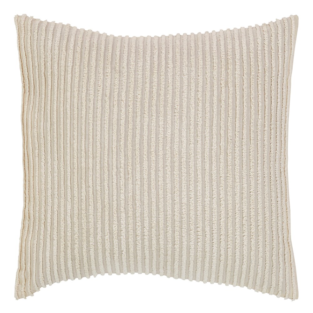 Ivory Cotton Chenille Tufted Euro Sham
