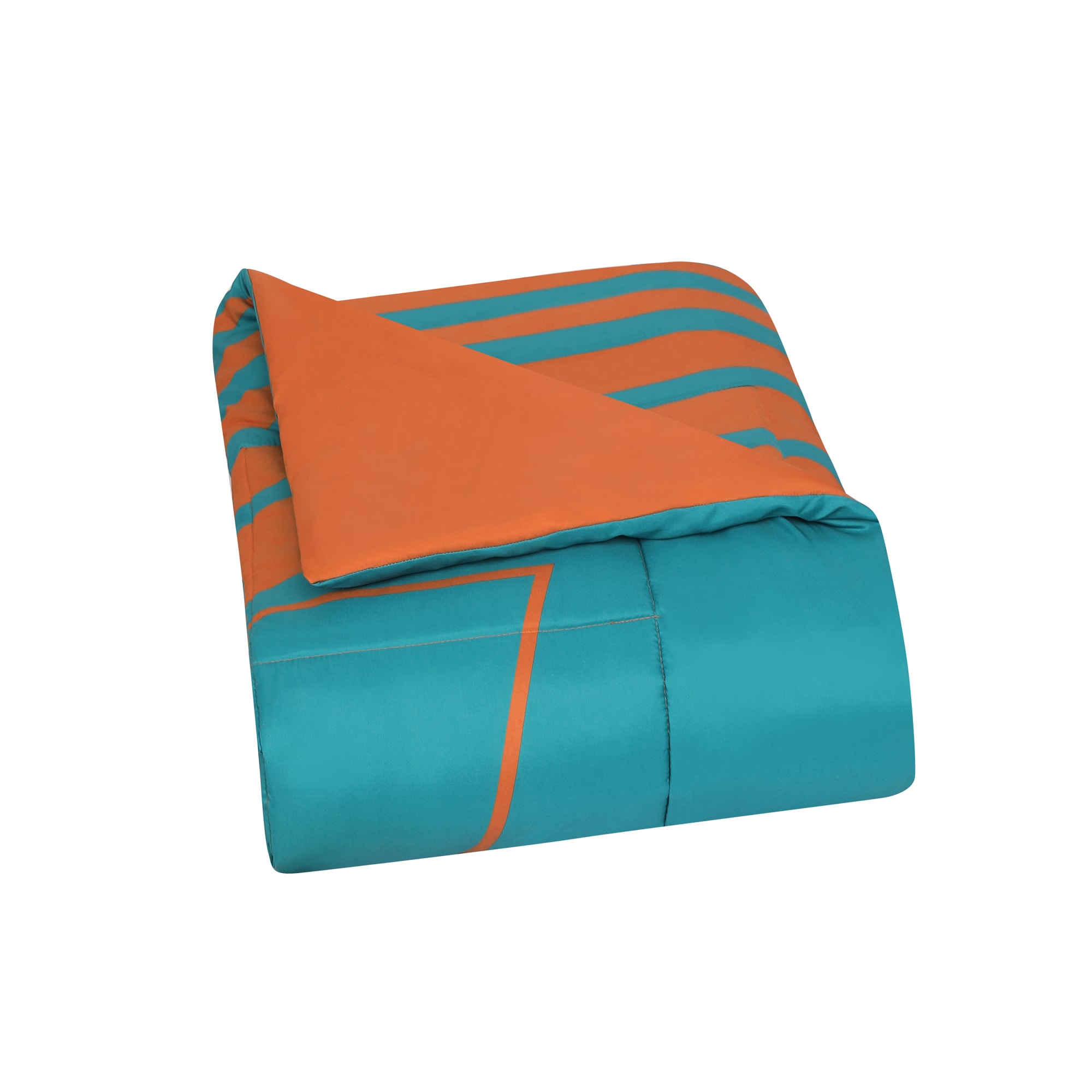 Cathay Sports Miami Dolphins 2-Piece Aqua/Orange Twin/Twin Xl Comforter Set  in the Bedding Sets department at