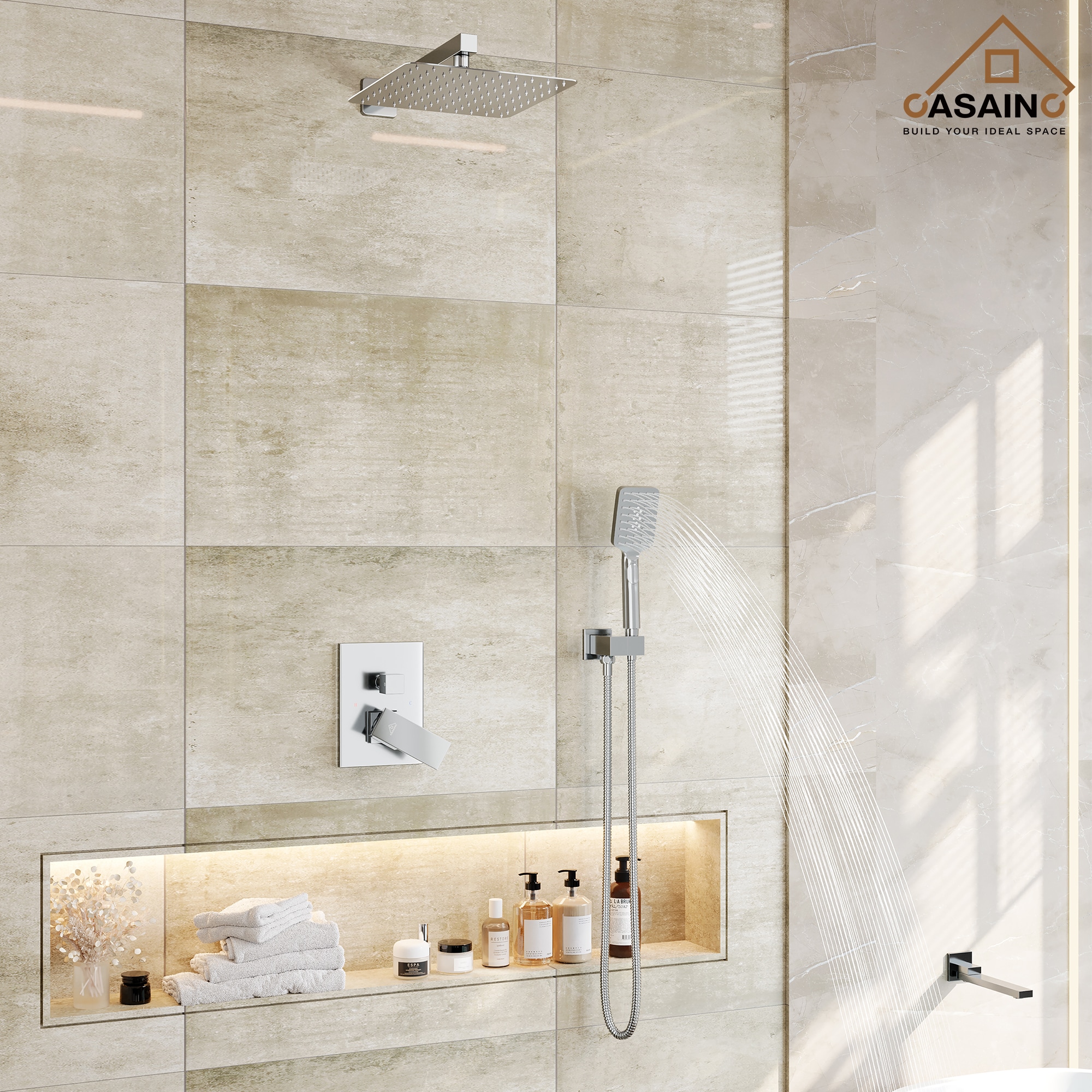 CASAINC WF-W98102BN-12 Showerhead-Bar-Panels - View #5
