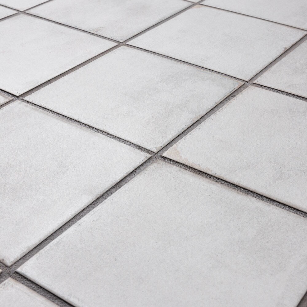 Barcelona White Matte Porcelain 6" x 6" Floor and Wall Tile