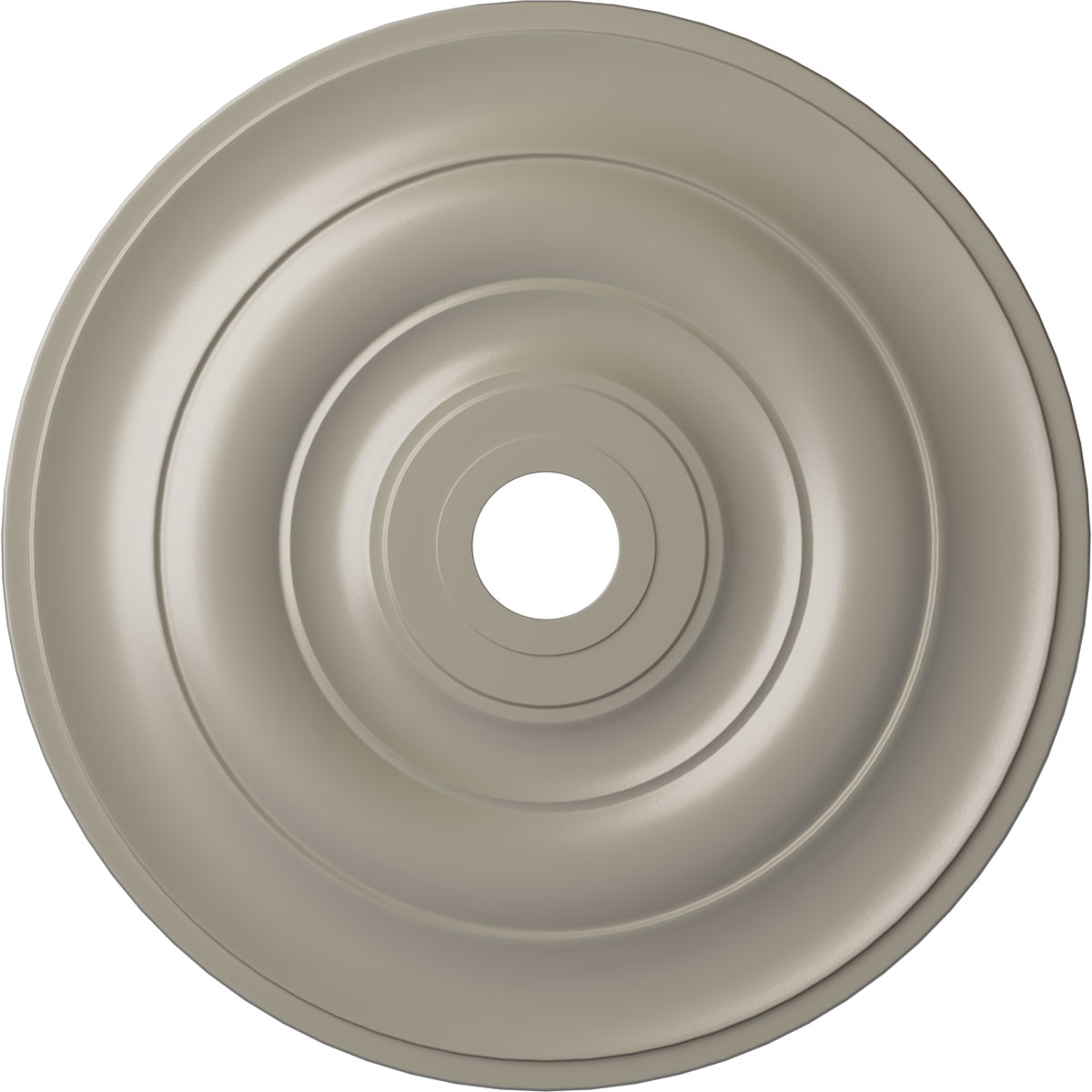 Ekena Millwork CM26JEPWS Jefferson 26.5-in W x 26.5-in L Painted Pearl White Polyurethane Whole Ceiling Medallion