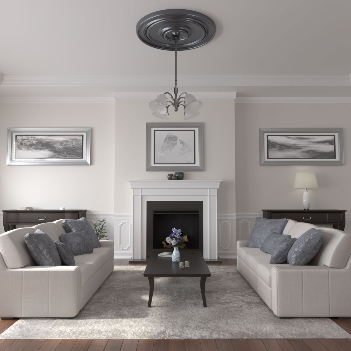 Ekena Millwork CM54TCLPES Ceiling-Medallions - View #4