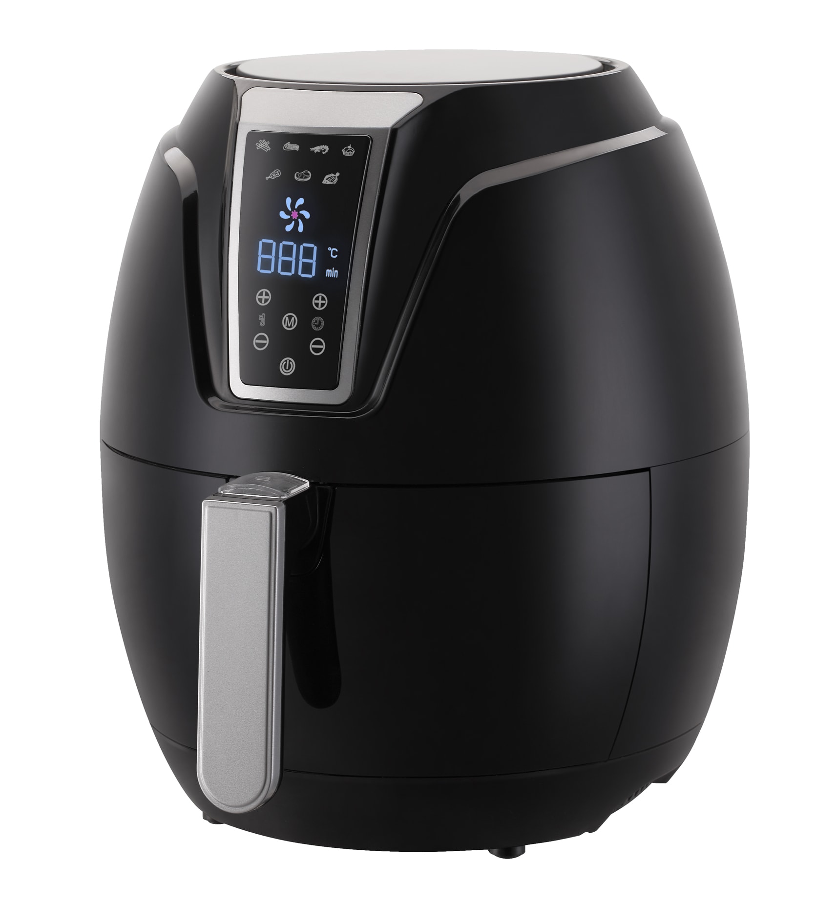 Emerald 5.2L Gray Air Fryer with Digital LED Touch Display, Removable Basket,  and 1800W Power - Programmable, Non-Stick, UL Listed in the Air Fryers  department at