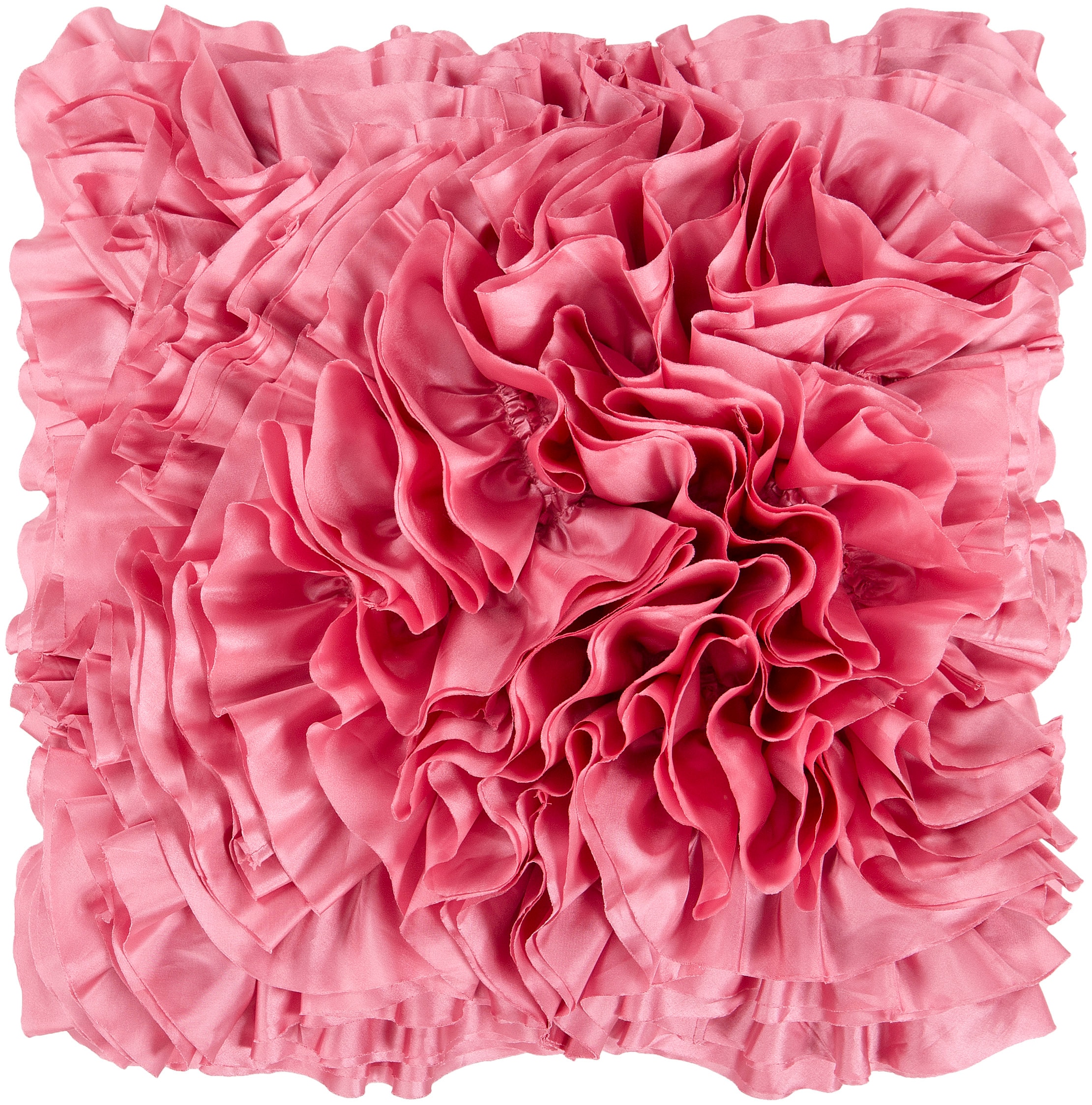 Surya BB034-2222P Prom 22-in x 22-in Bright Pink Indoor Decorative Pillow
