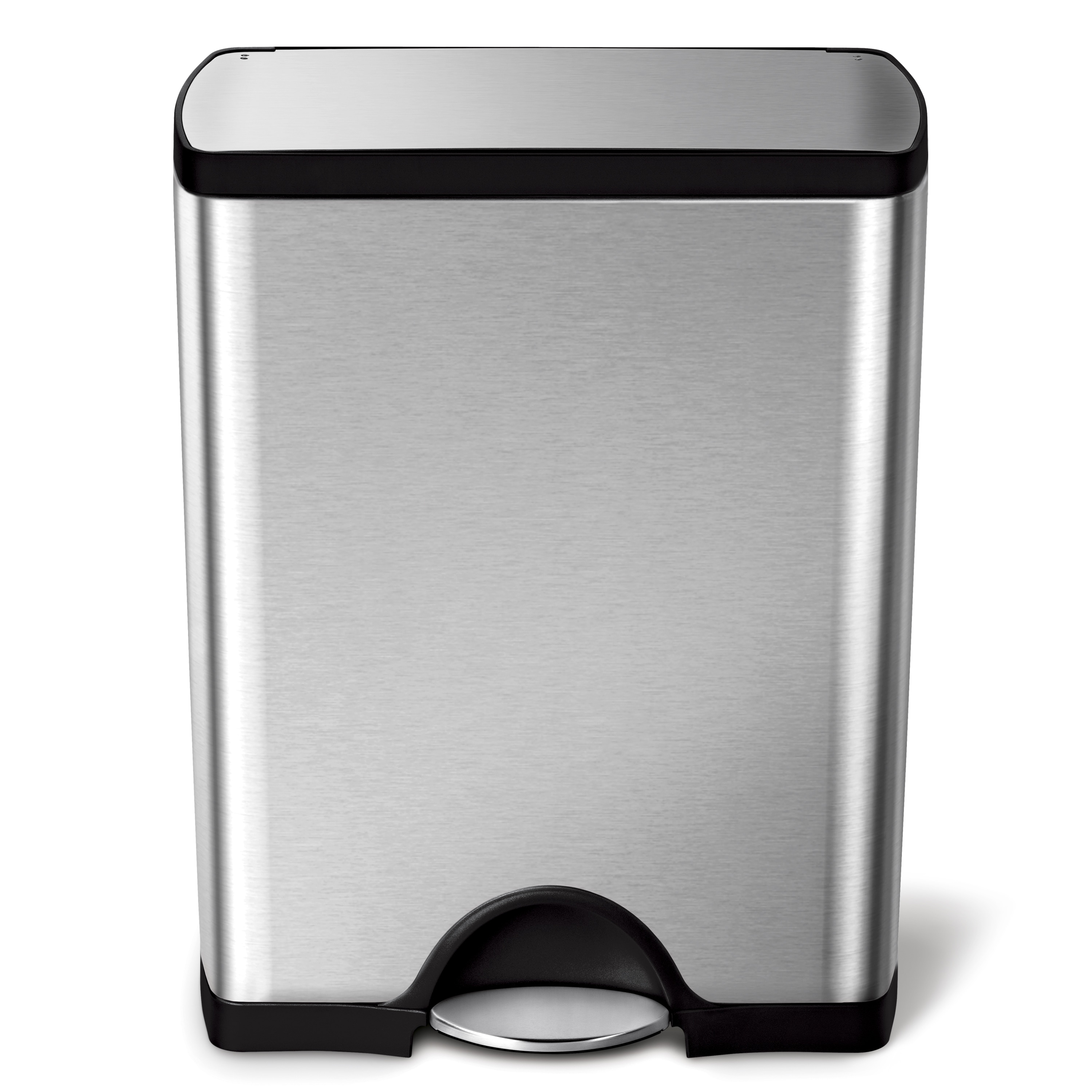 Daily Boutik Black 13-Gallon Kitchen Trash Can with Foot Pedal