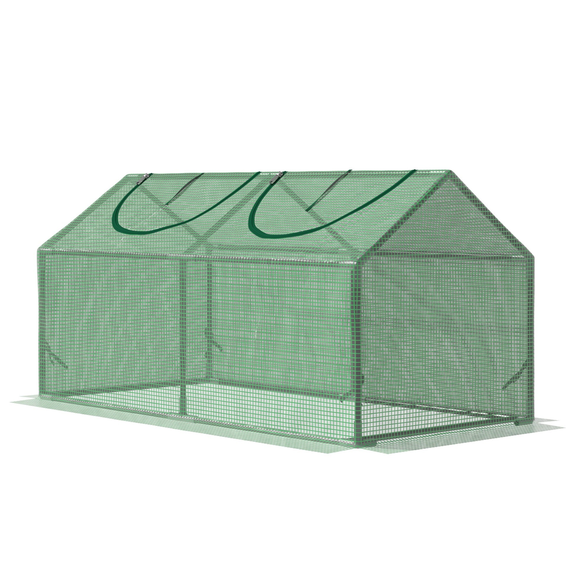 Iseryn OS76475P21 Greenhouse 3.94-ft L x 1.96-ft W x 1.96-ft H Green Greenhouse Kit