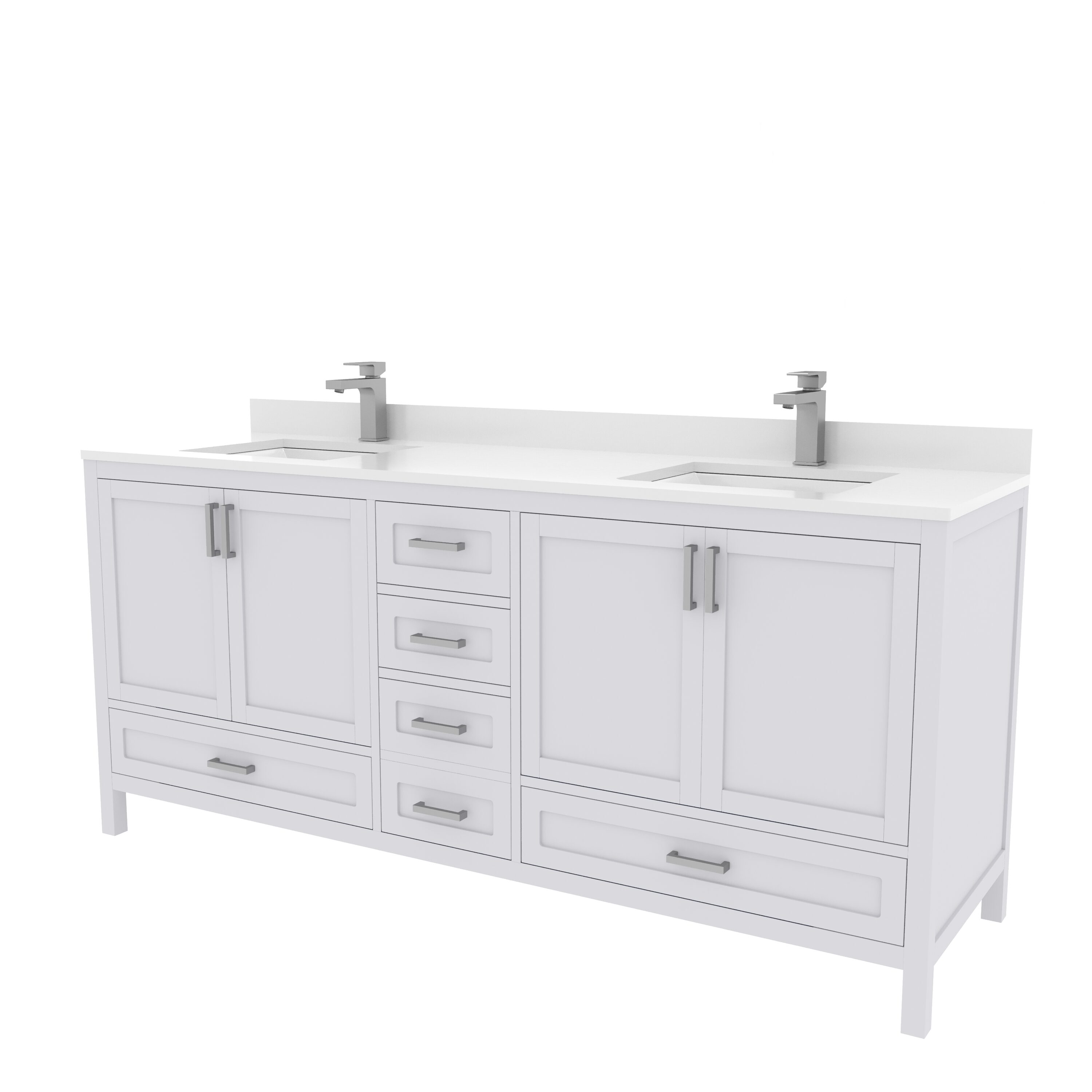 Ayna Decors AVR72WH3002 Bath-Vanity-Combo - View #5