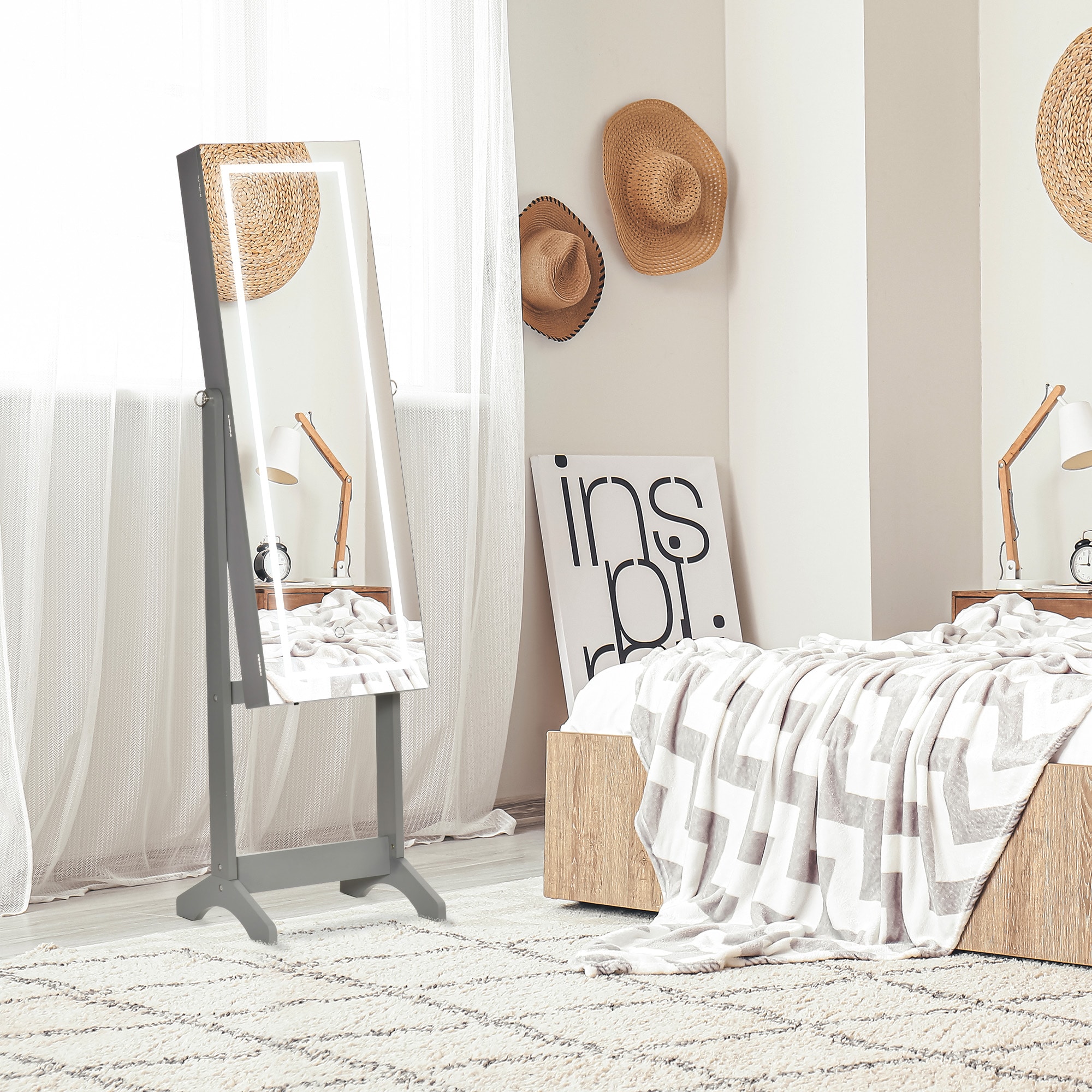 HomCom 831-463V80GY Jewelry-Organization - View #2