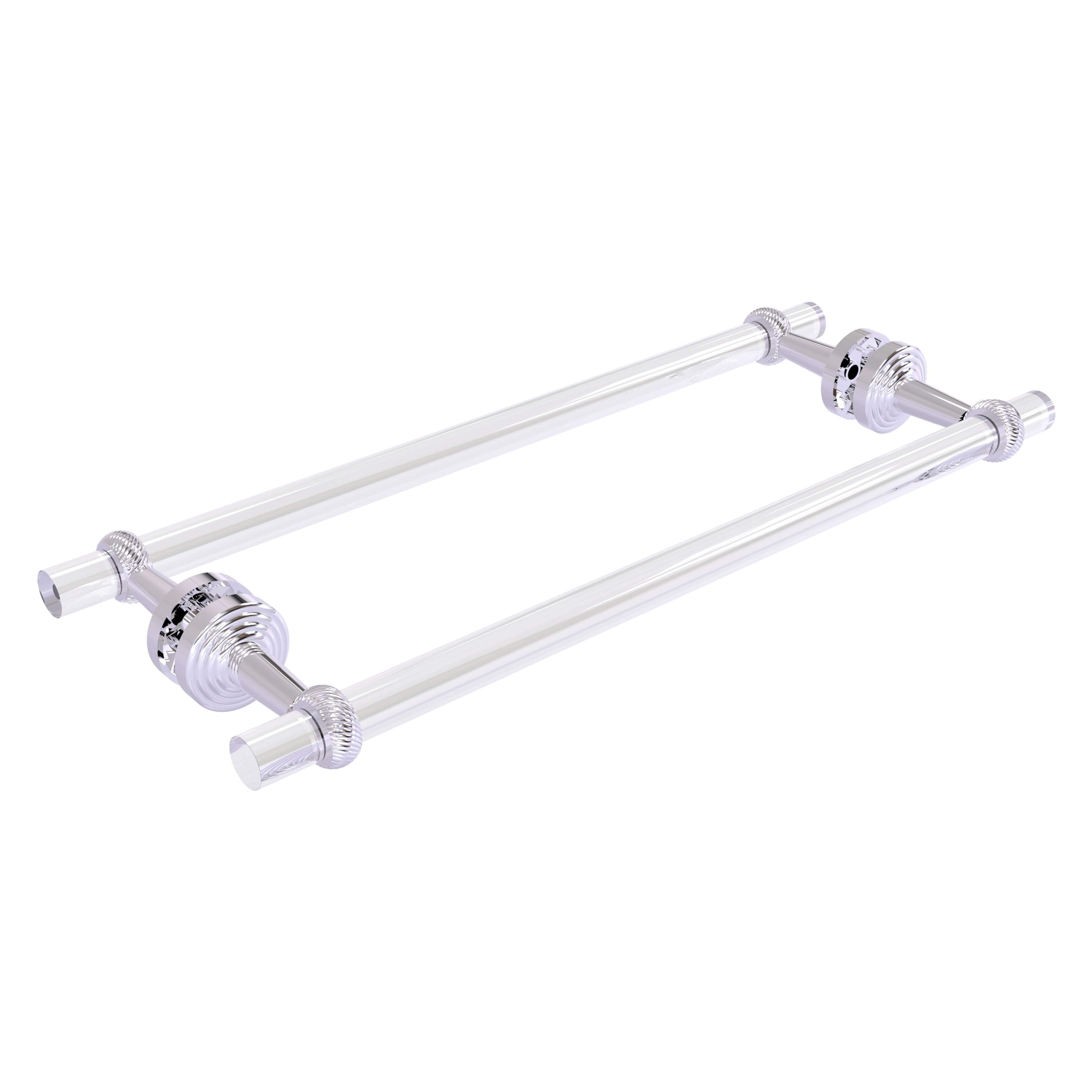Allied Brass PB-41T-BB-18-PC Pacific Beach 18-in double Polished Chrome Wall mount Double Towel Bar