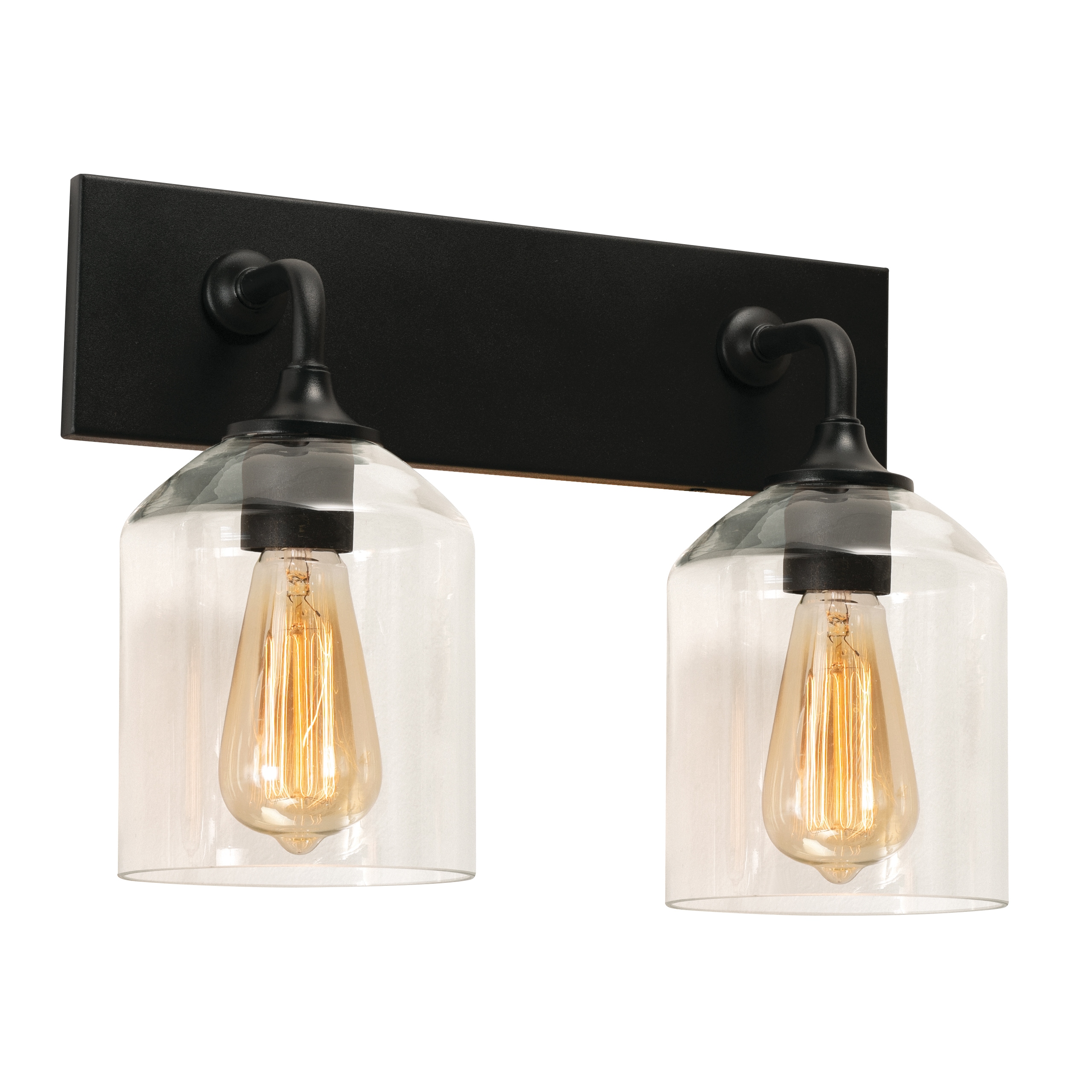 AFX WMMV1511MBBK William 6.3-in 2 -Light Black Modern/contemporary Vanity light