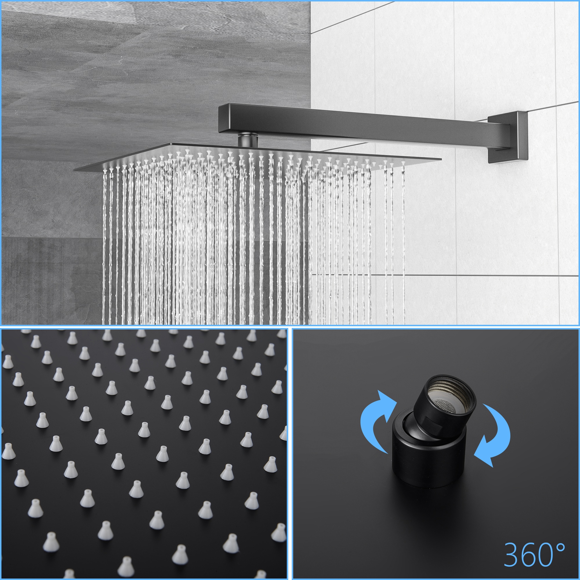 Vanityfus VFH-SLF16014-B-12 Showerhead-Bar-Panels - View #7