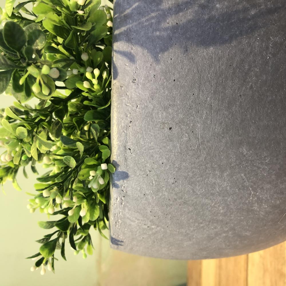 KANTE Round 20-in W x 13-in H Gray Concrete Contemporary/Modern Indoor ...