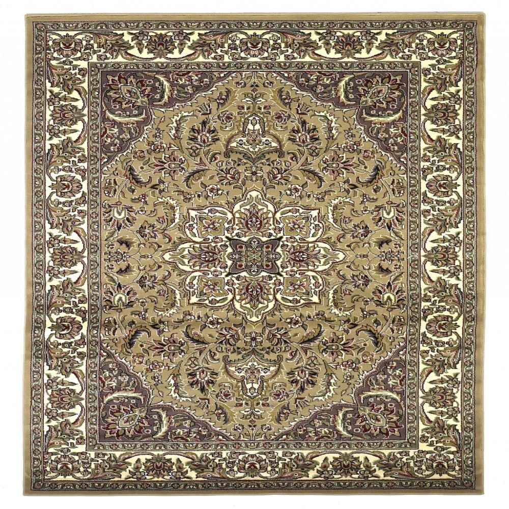 HomeRoots 353268 Bernadette 2 X 3 (ft) Rag Beige Ivory Indoor Border Area Rug