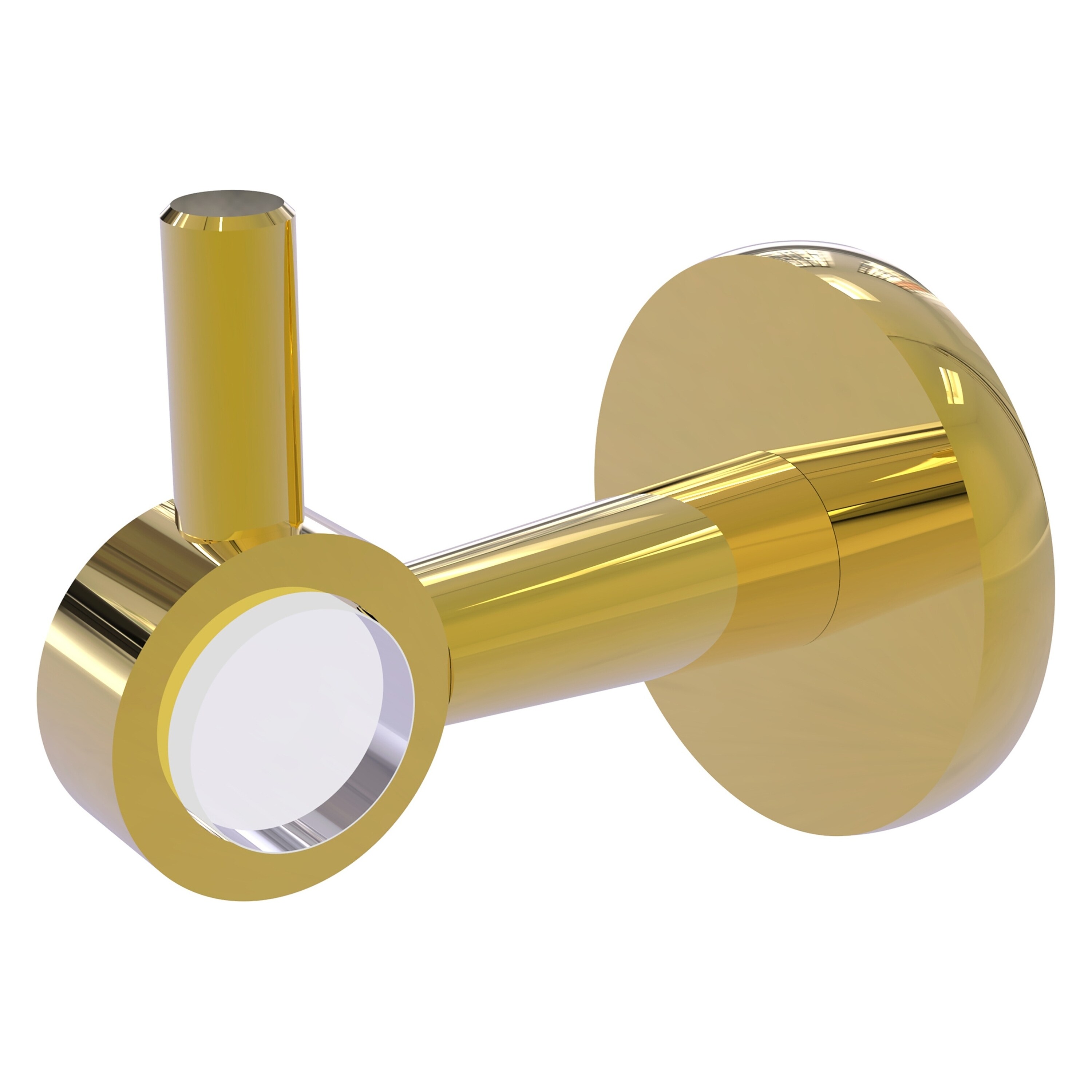 Allied Brass CV-20-PB Clearview Polished Brass Single -Hook Wall mount Towel Hook