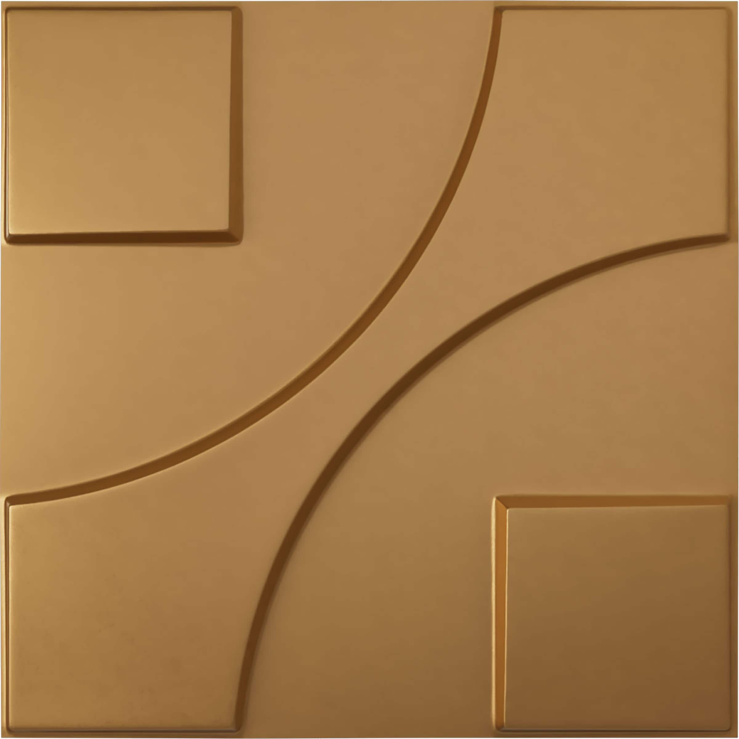 Ekena Millwork WP20X20NEBGL-CASE-12 19-5/8-in x 19-5/8-in Embossed Paintable/Stainable Gold PVC Wall Panel ( 12 -Pack, Covers 32.04-sq ft )