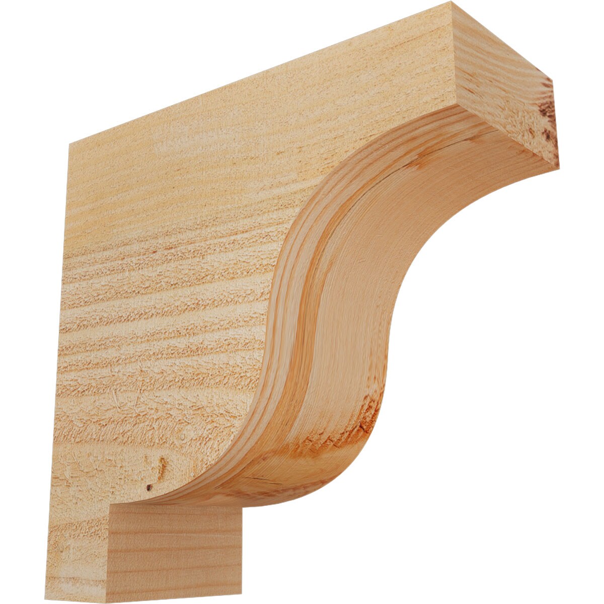 Ekena Millwork COR04X10X10NEW00RDF 4-in x 10-in x 10-in Newport Unfinished Douglas fir Wood Paintable/Stainable Corbel