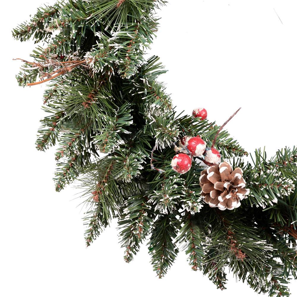 Vickerman 24-in Indoor Green Pine Artificial Christmas Wreath at Lowes.com