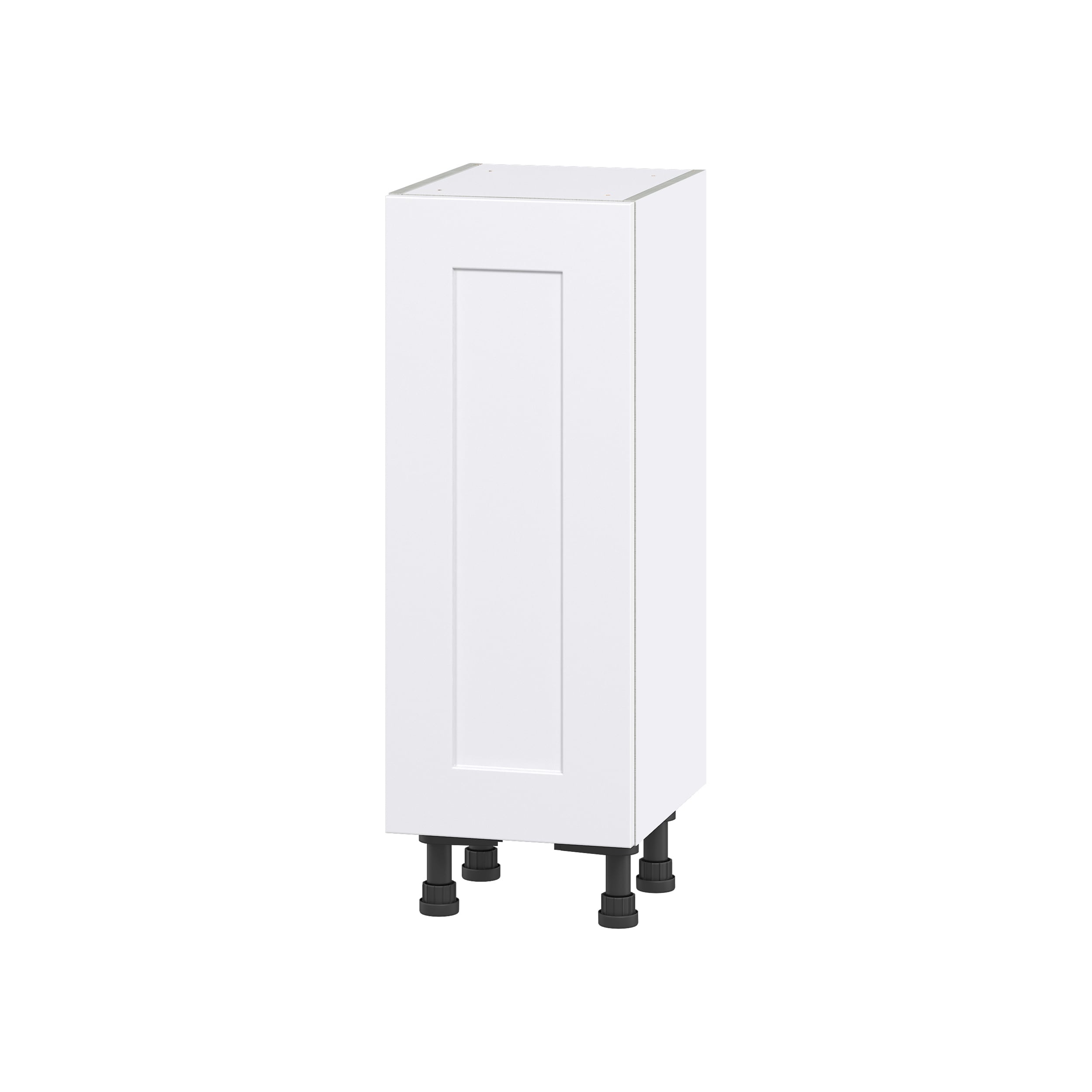 Hugo&Borg Jolie 12-in W x 34.5-in H x 14-in D Warm White Base Fully Assembled Cabinet (Flat Panel Shaker Door Style)
