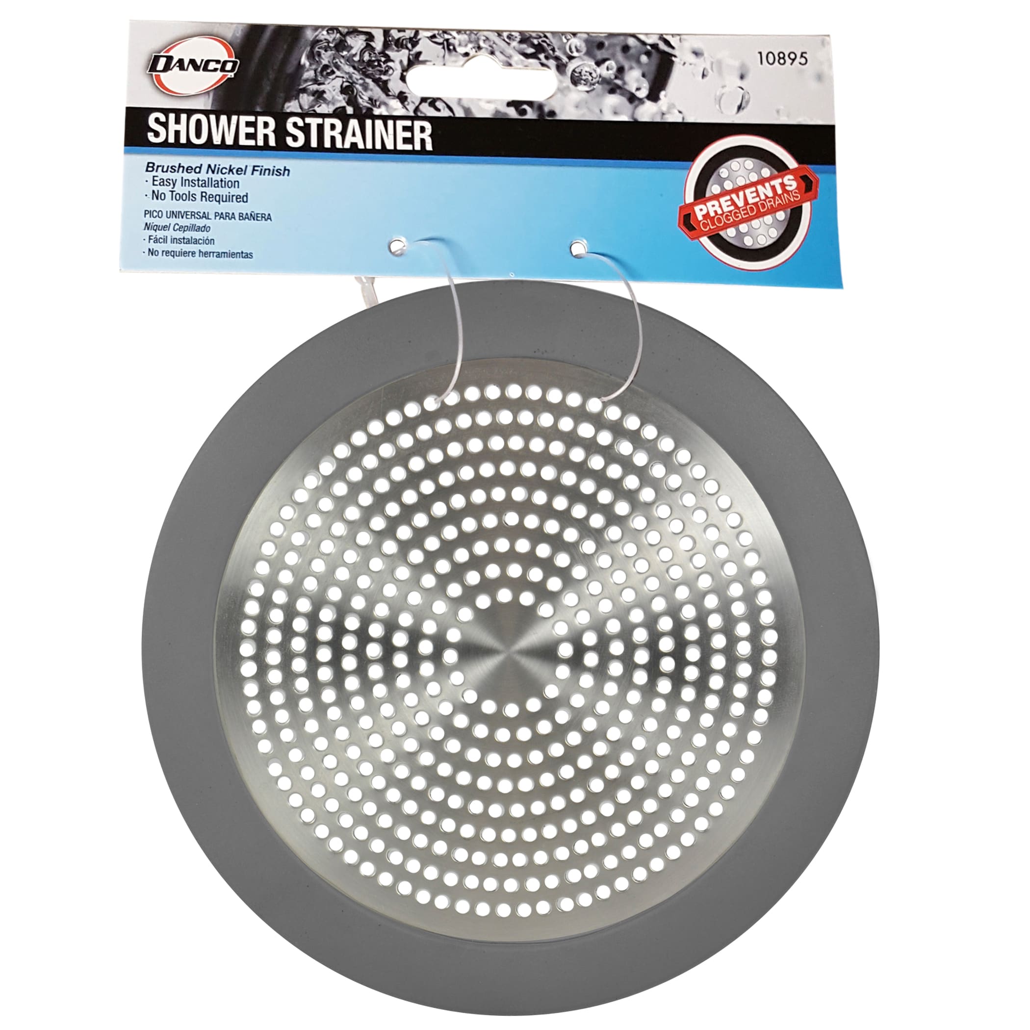 4 1/2 Mobile Home Flat Top Shower Drain Strainer in Chrome - Danco