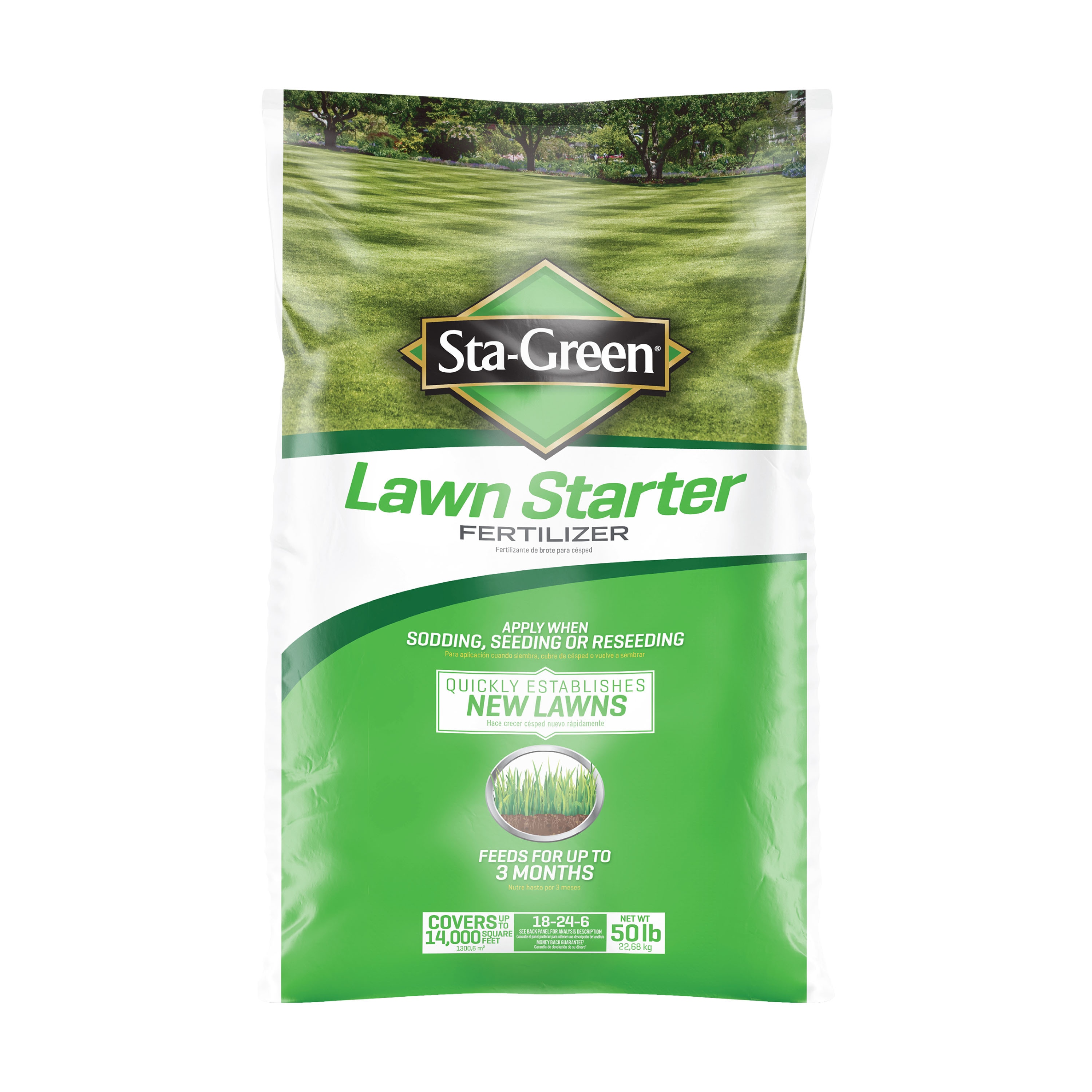 Sta-Green 50-lb 14000-sq ft 18-24-6 Lawn Starter Fertilizer in the