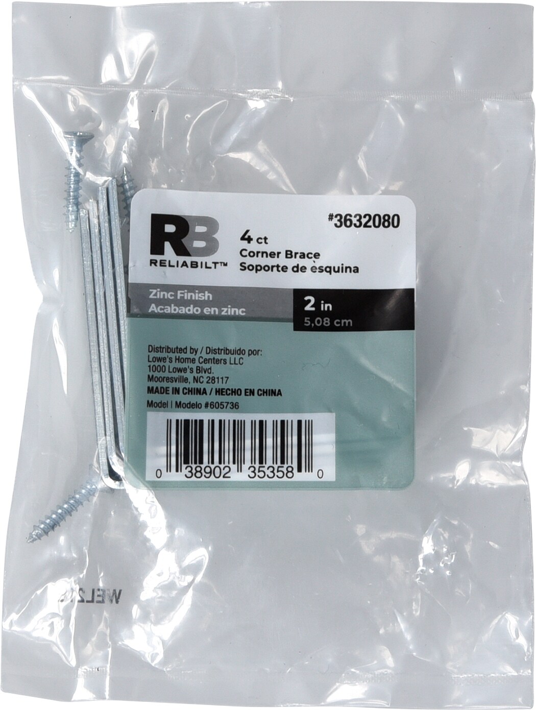 RELIABILT 605736 Mending-Plates-Brackets-Braces - View #3