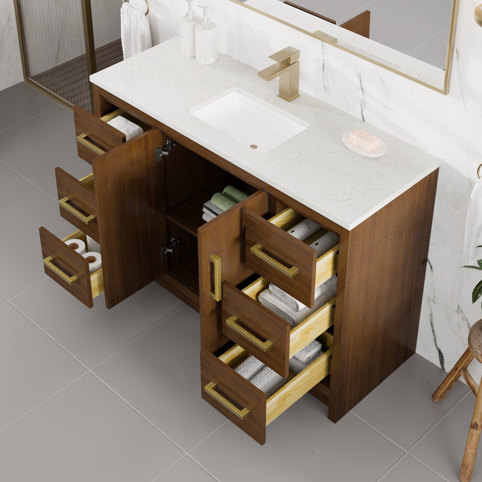 Eviva EVVN812-48X18WN Bath-Vanity-Combo - View #5