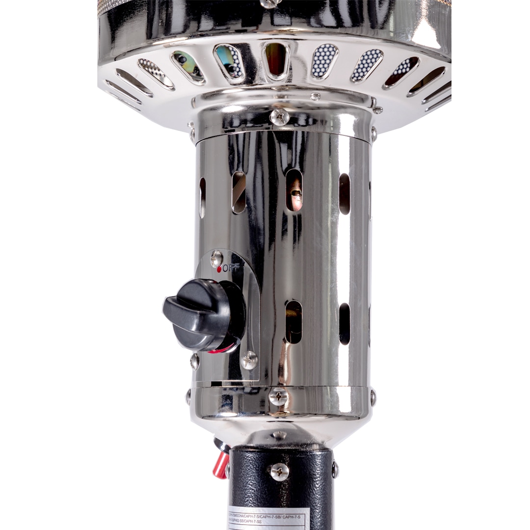 Hammered Black Propane Patio Heater with Emergency Shut Off
