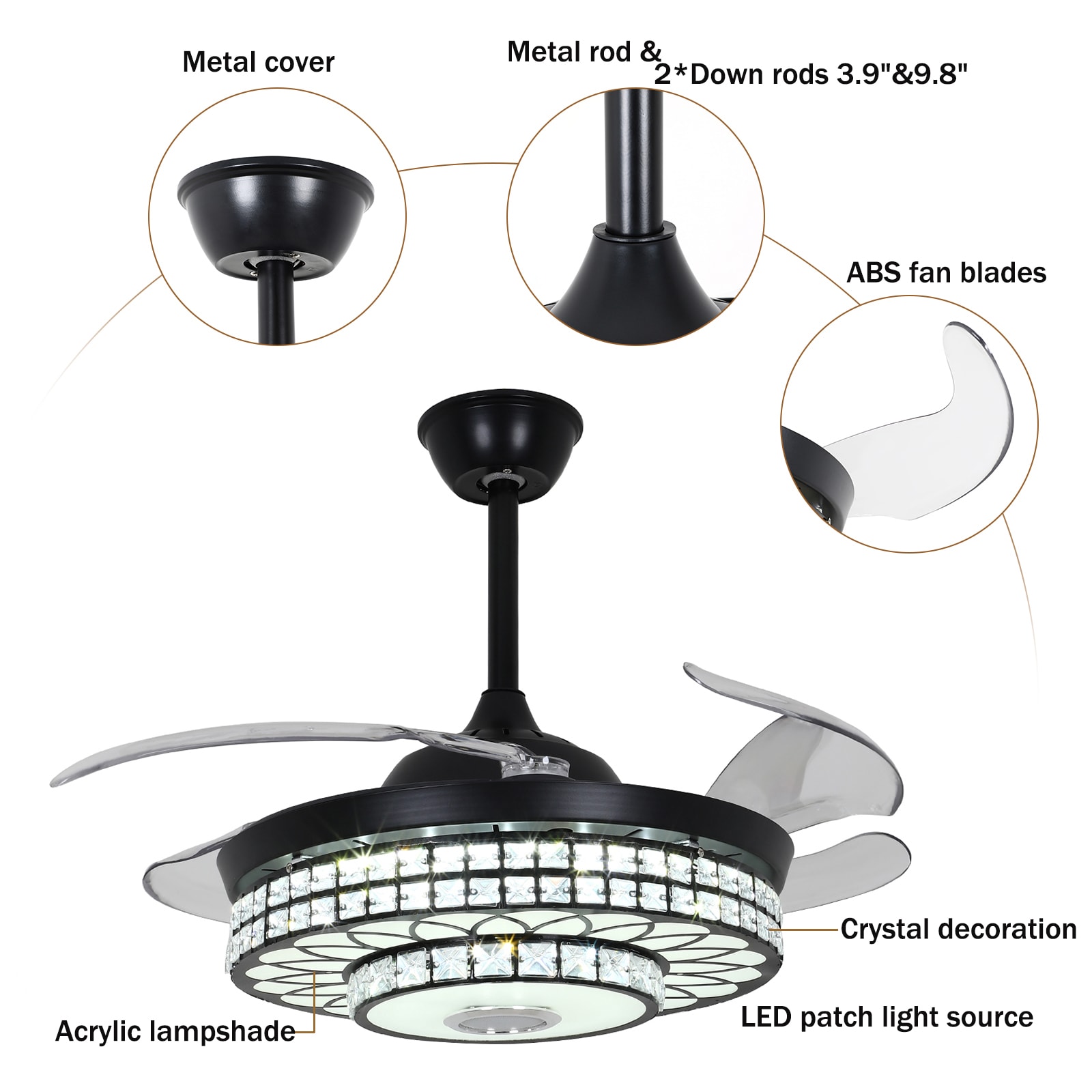 Oukaning JZUCODB6NSHCX Ceiling-Fans - View #5