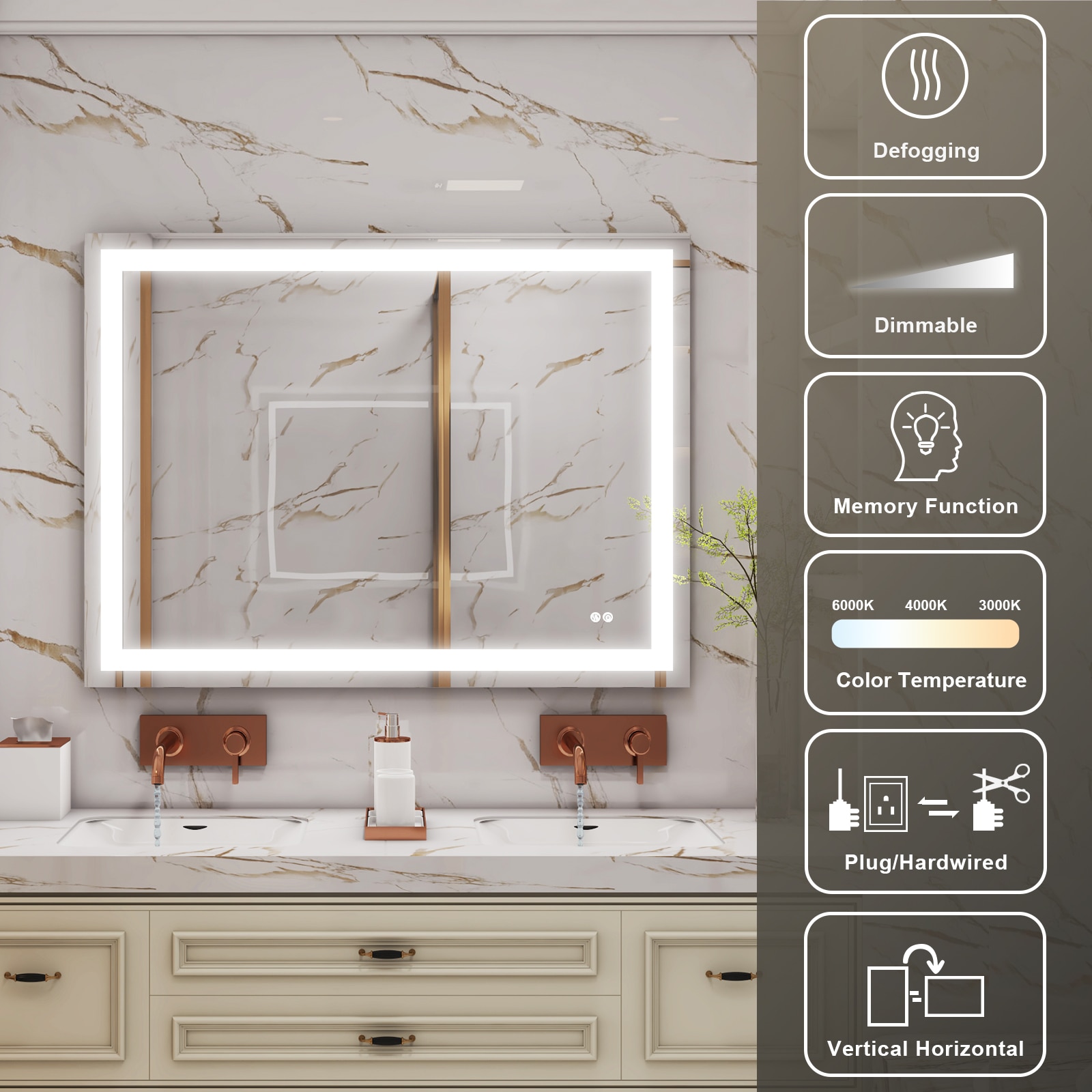 Forclover MRE-AL4836 Framed-Bath-Mirrors - View #4