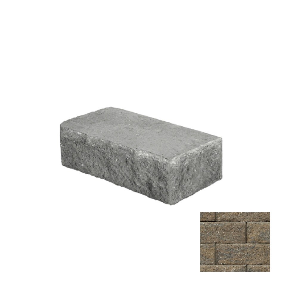 Belgard 806480 6-in H x 18-in L x 9-in D Sheffield Concrete Retaining Wall Block