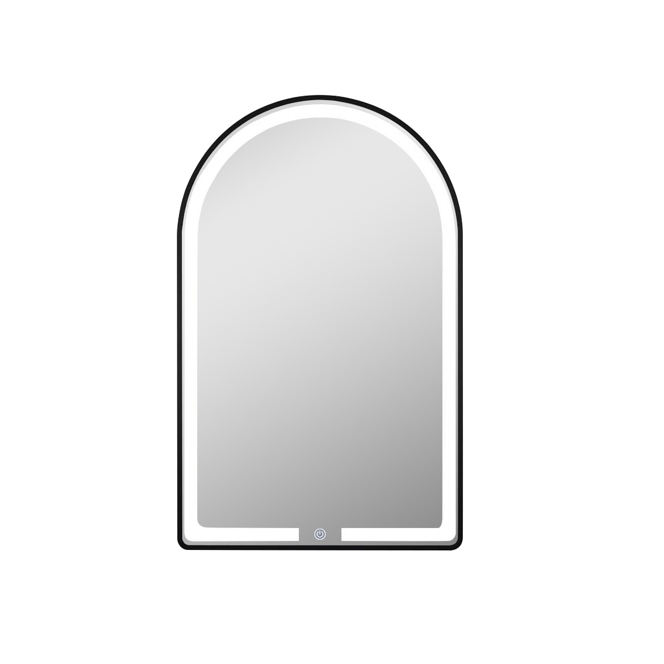 Decor Wonderland BCTL408D Illumination 19.5-Inches x 31.5-Inches Framed Arch LED Lighted Fog Free Bathroom Vanity Mirror ( Black )